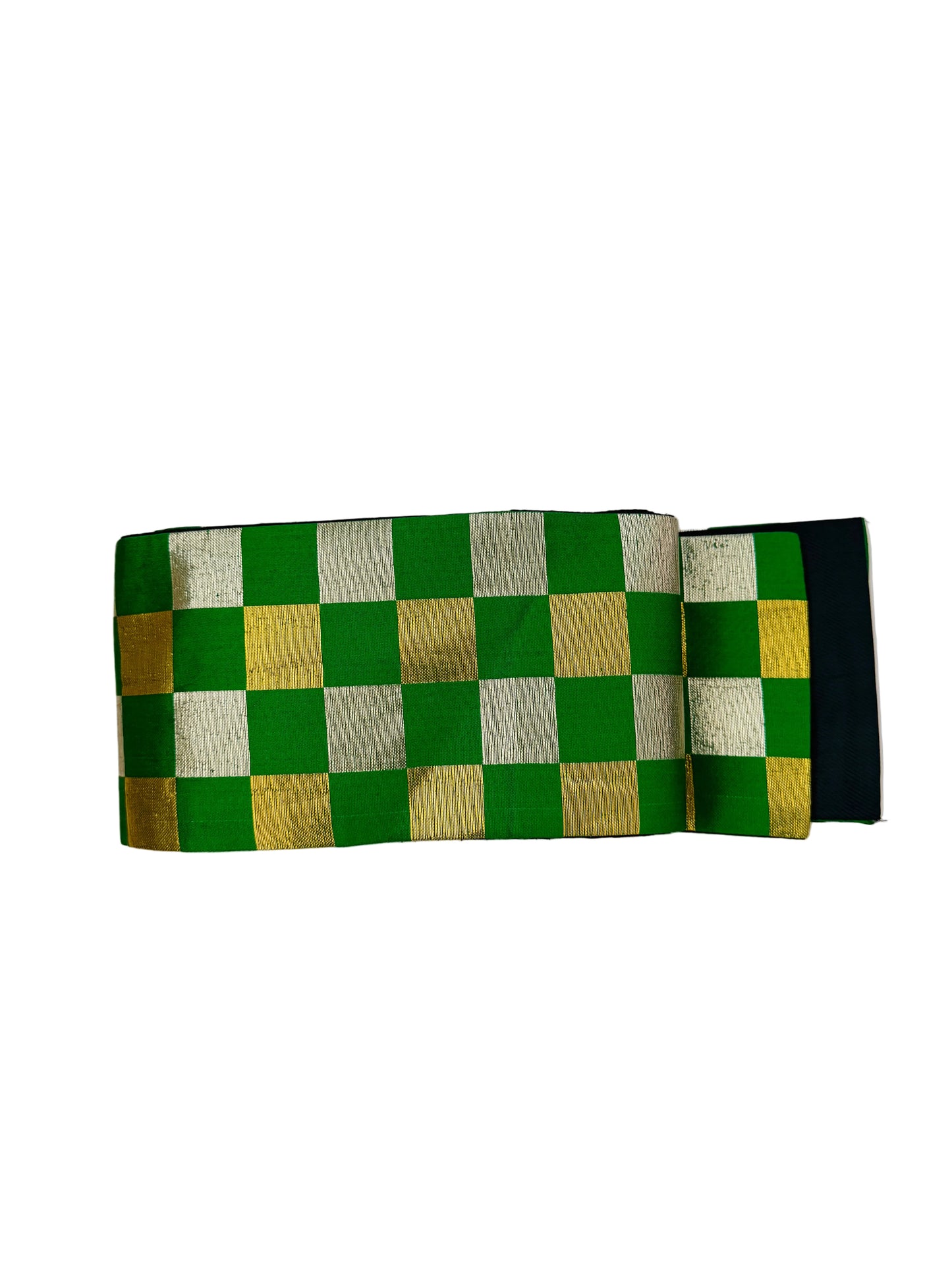 Hanhaba Obi Belt - Green Ichimatsu -