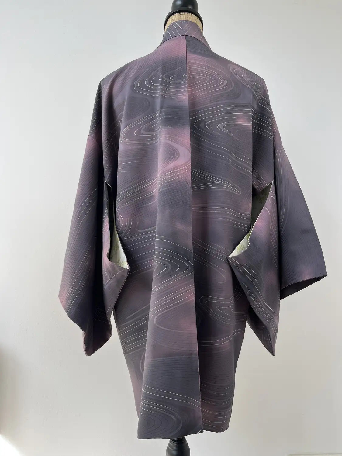 Vintage kleur Haori - Elegante stroom paars -