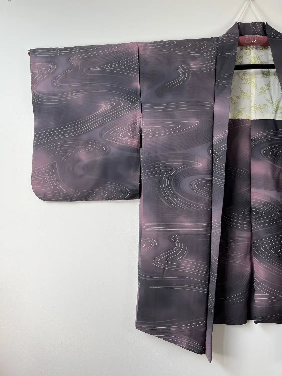 Vintage kleur Haori - Elegante stroom paars -