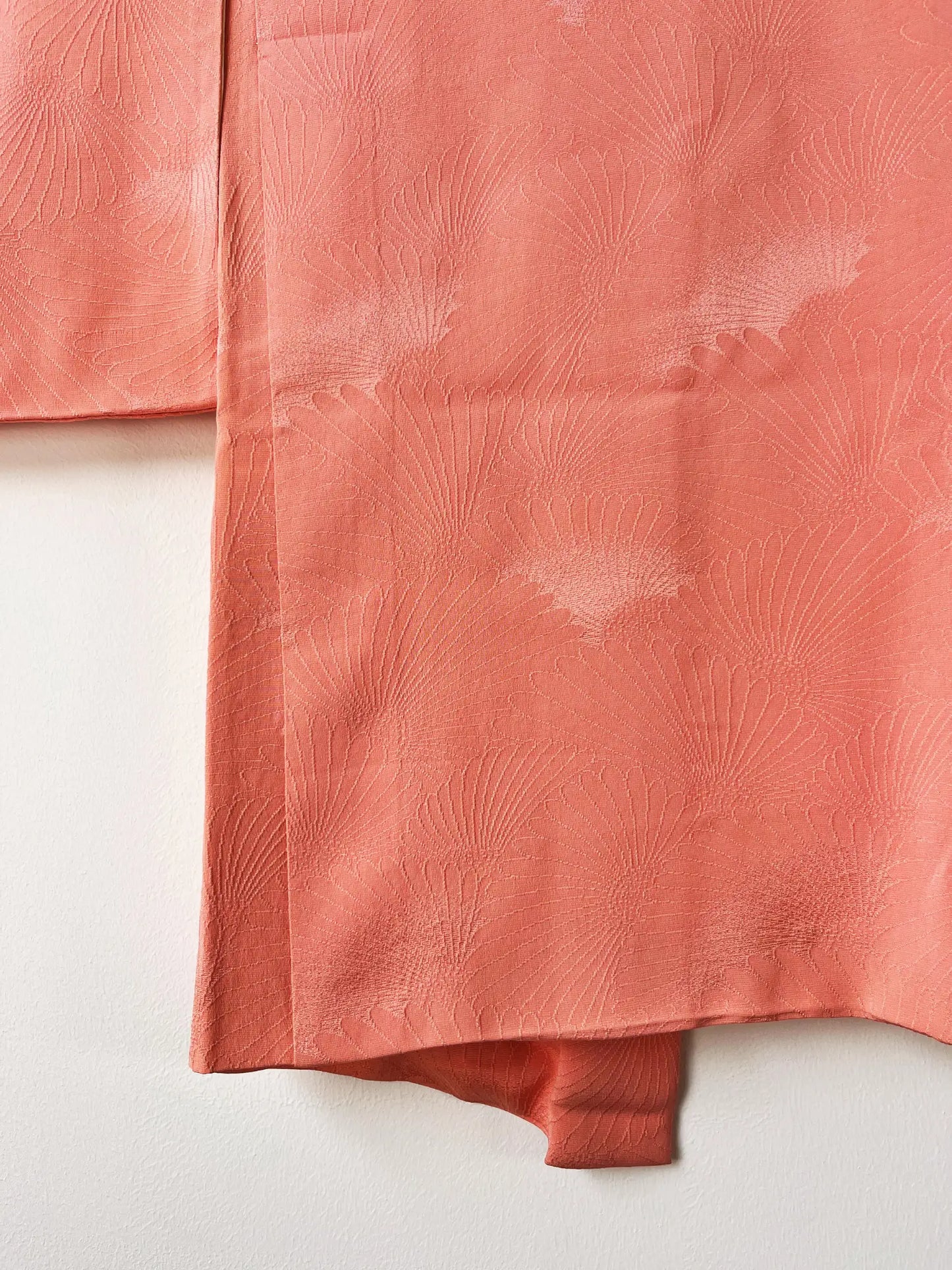 Vintage Color Haori - Orange pink Swirling flowers-