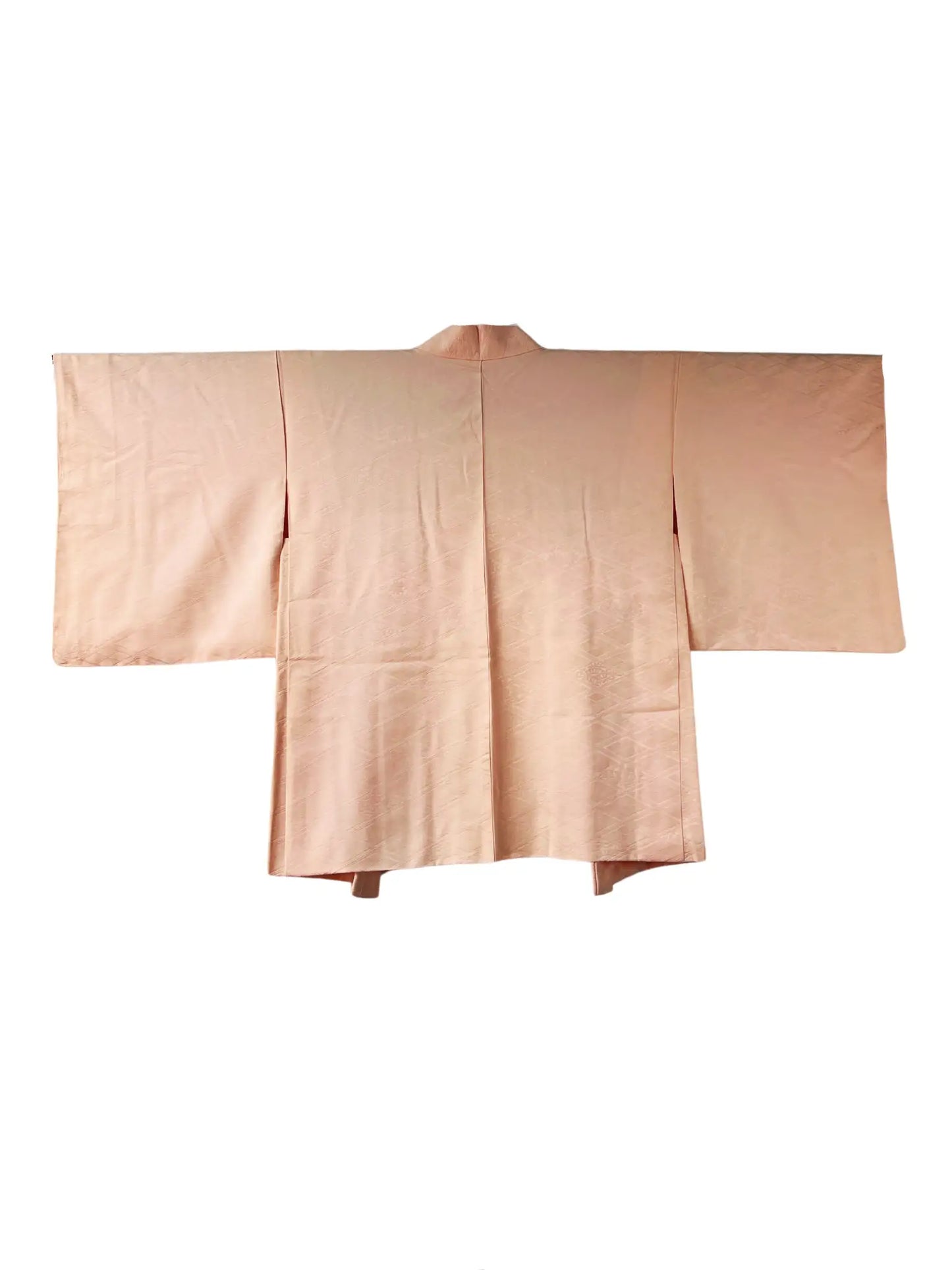 Vintage Color Haori - White-pink with diamond pattern -
