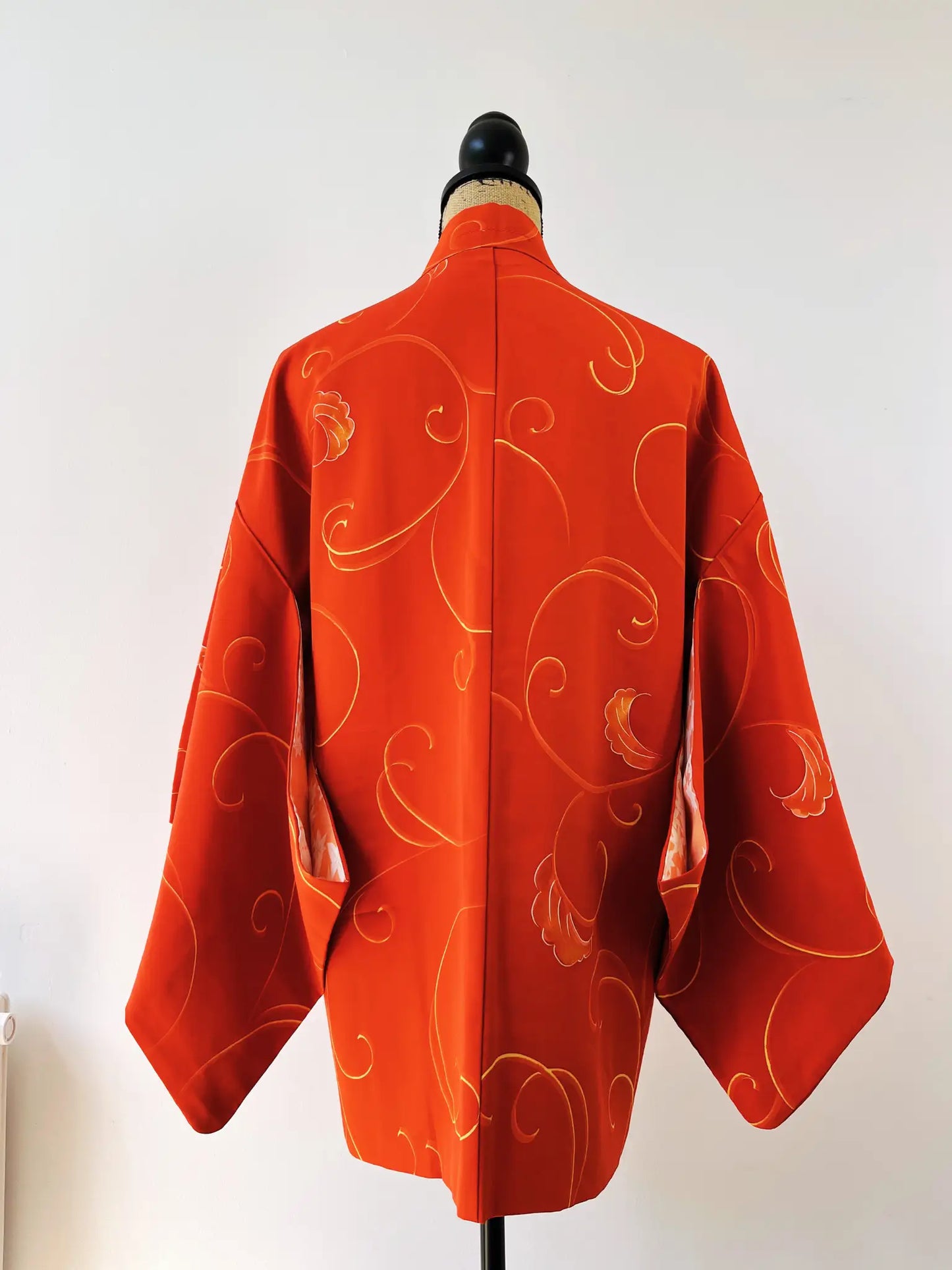 Vintage Color Haori - Orange vines -