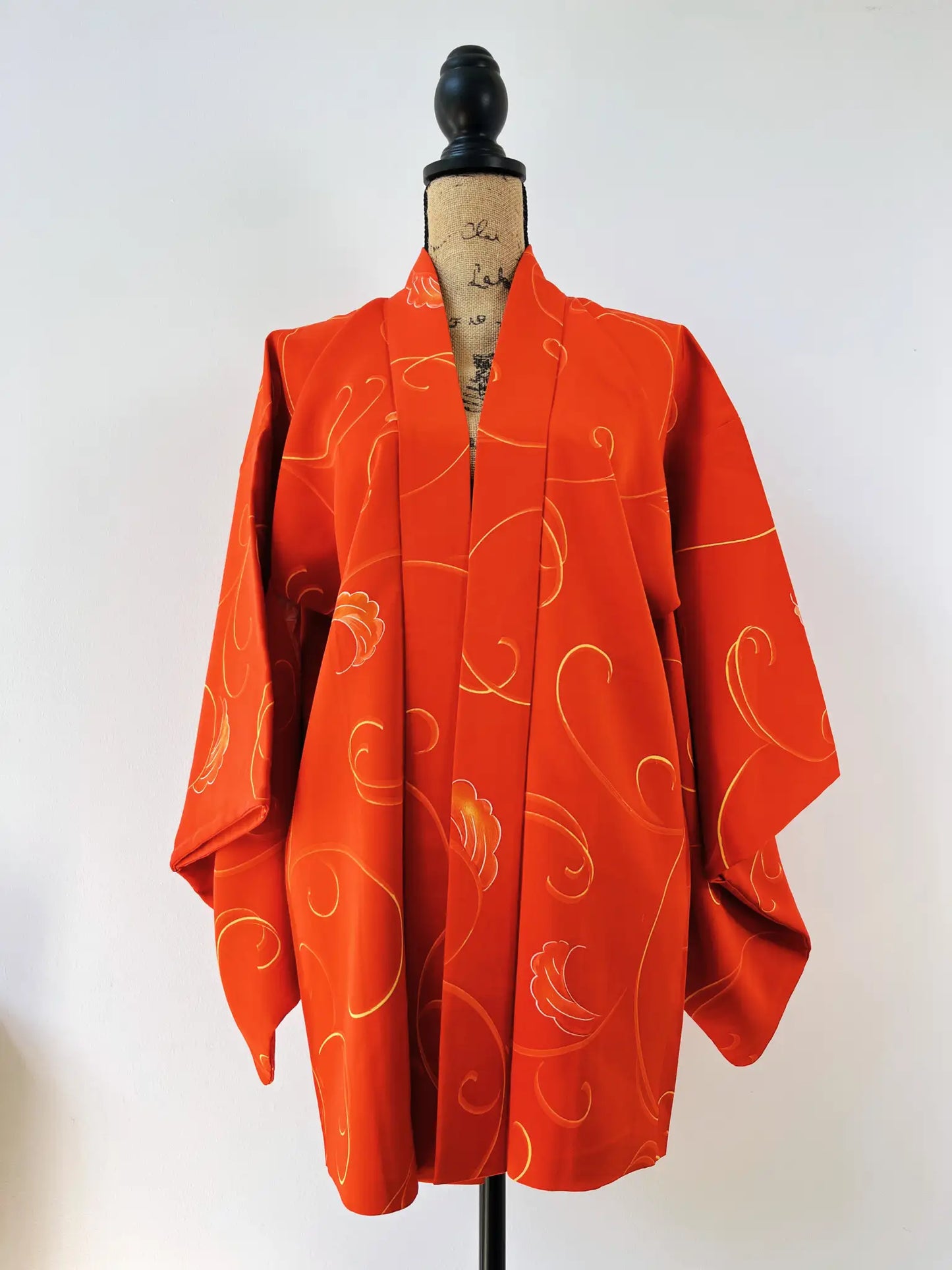 Vintage Color Haori - Orange vines -