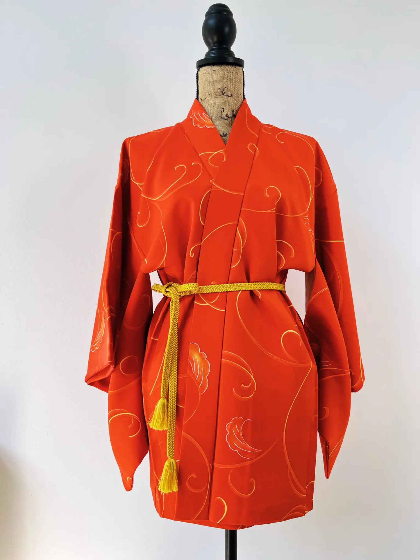 Vintage Color Haori - Orange vines -
