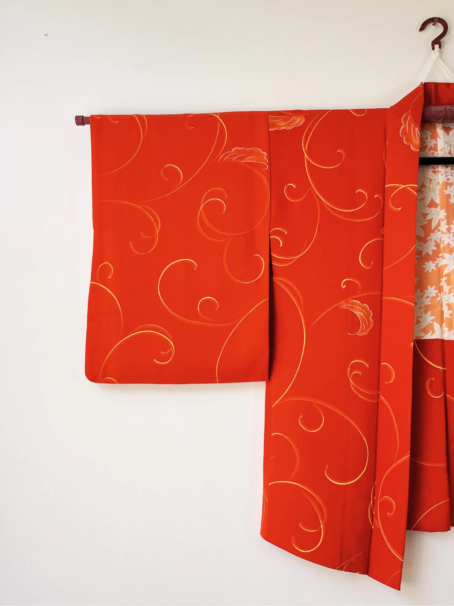 Vintage Color Haori - Orange vines -
