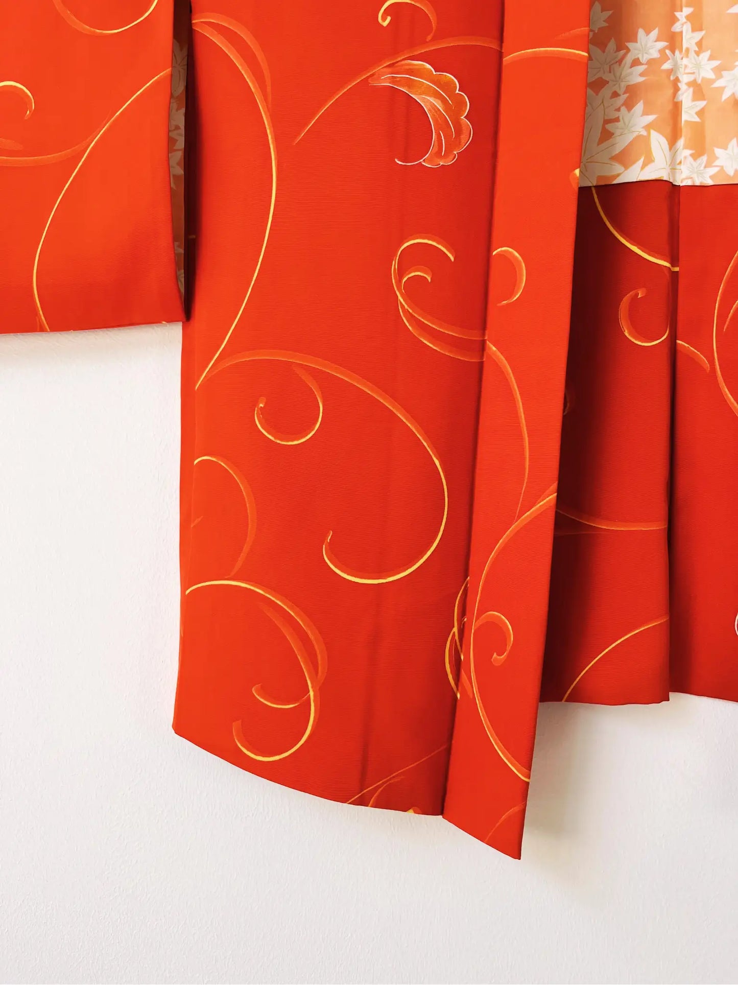 Vintage Color Haori - Orange vines -