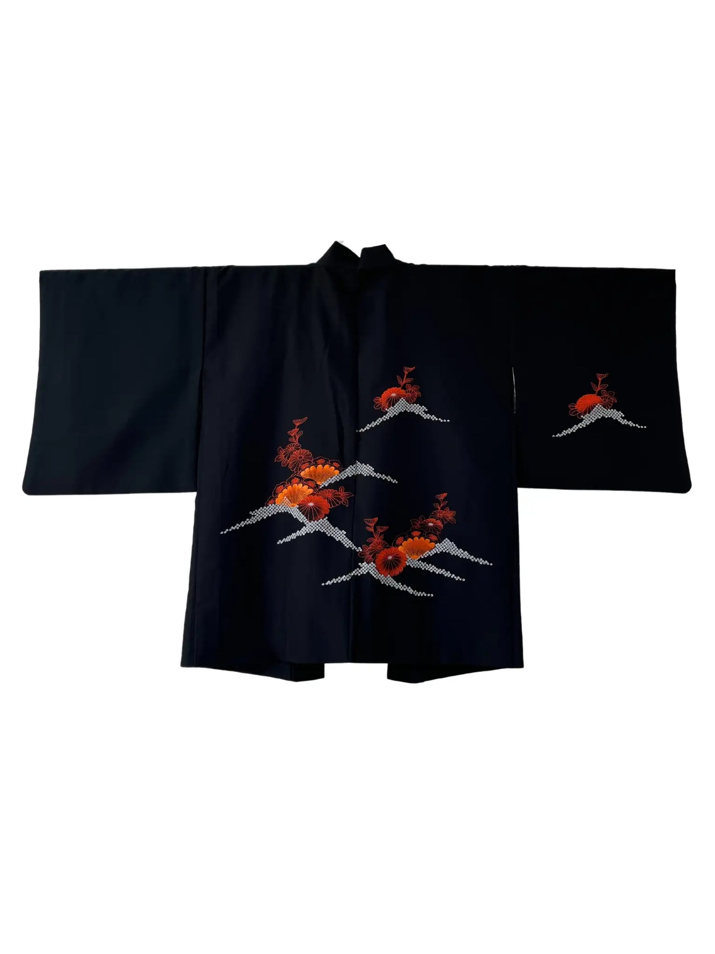 Vintage Black Haori - Brilliant sunrise -