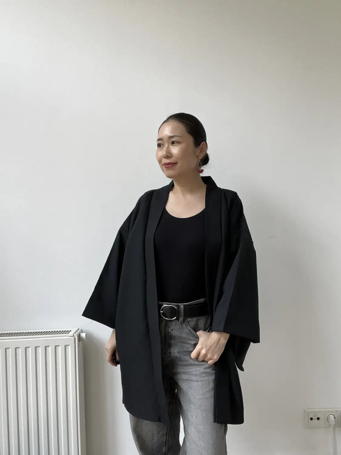Vintage Black Haori - Brilliant sunrise -