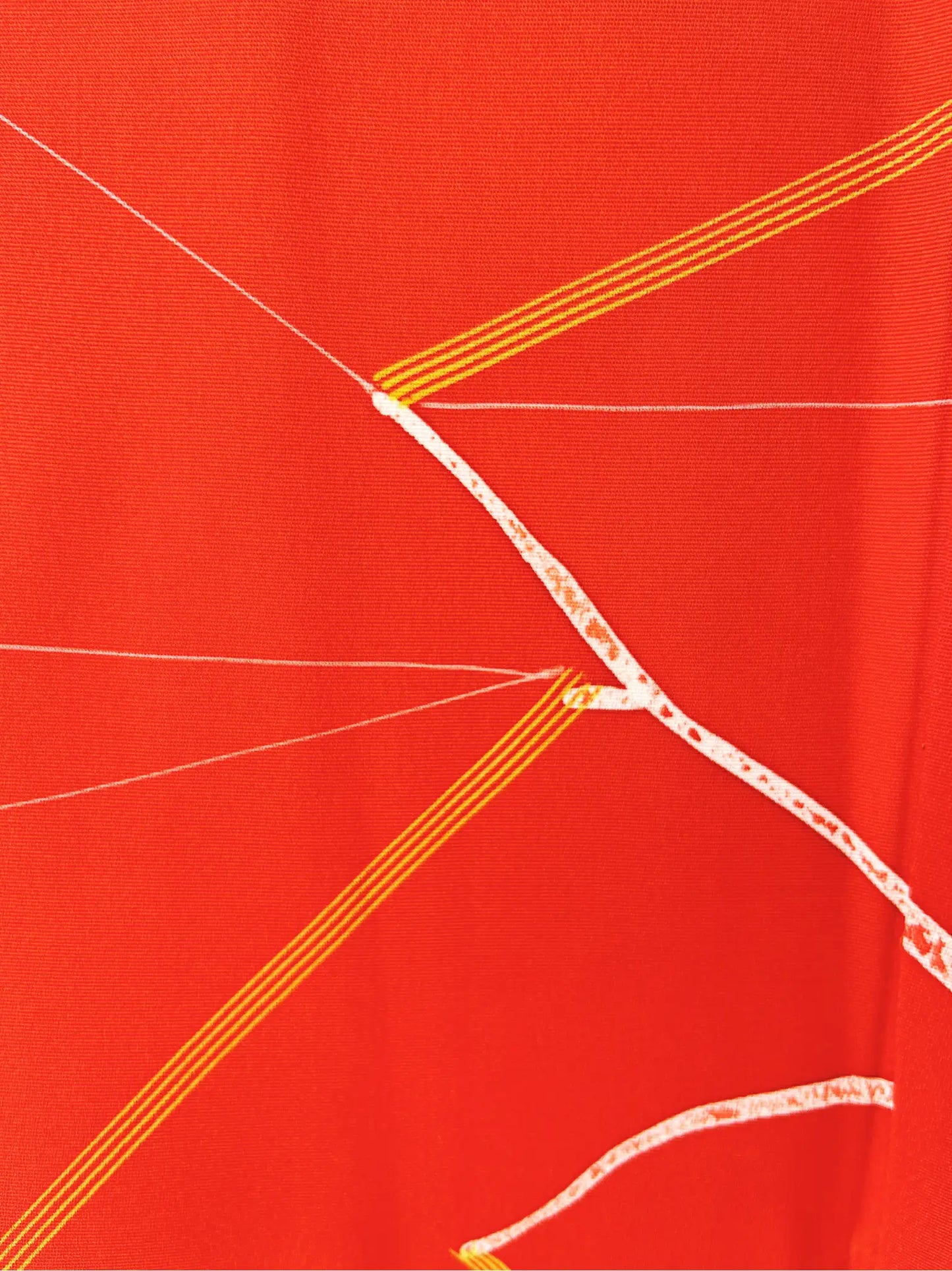 Vintage kleur Haori - Rode bloem van passie -