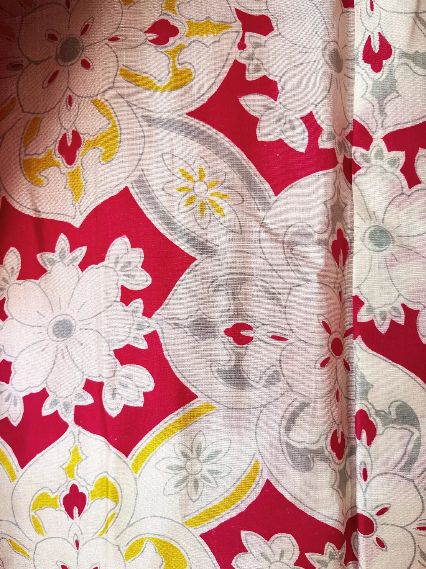 Vintage Color Haori - Red Bamboo lattice -