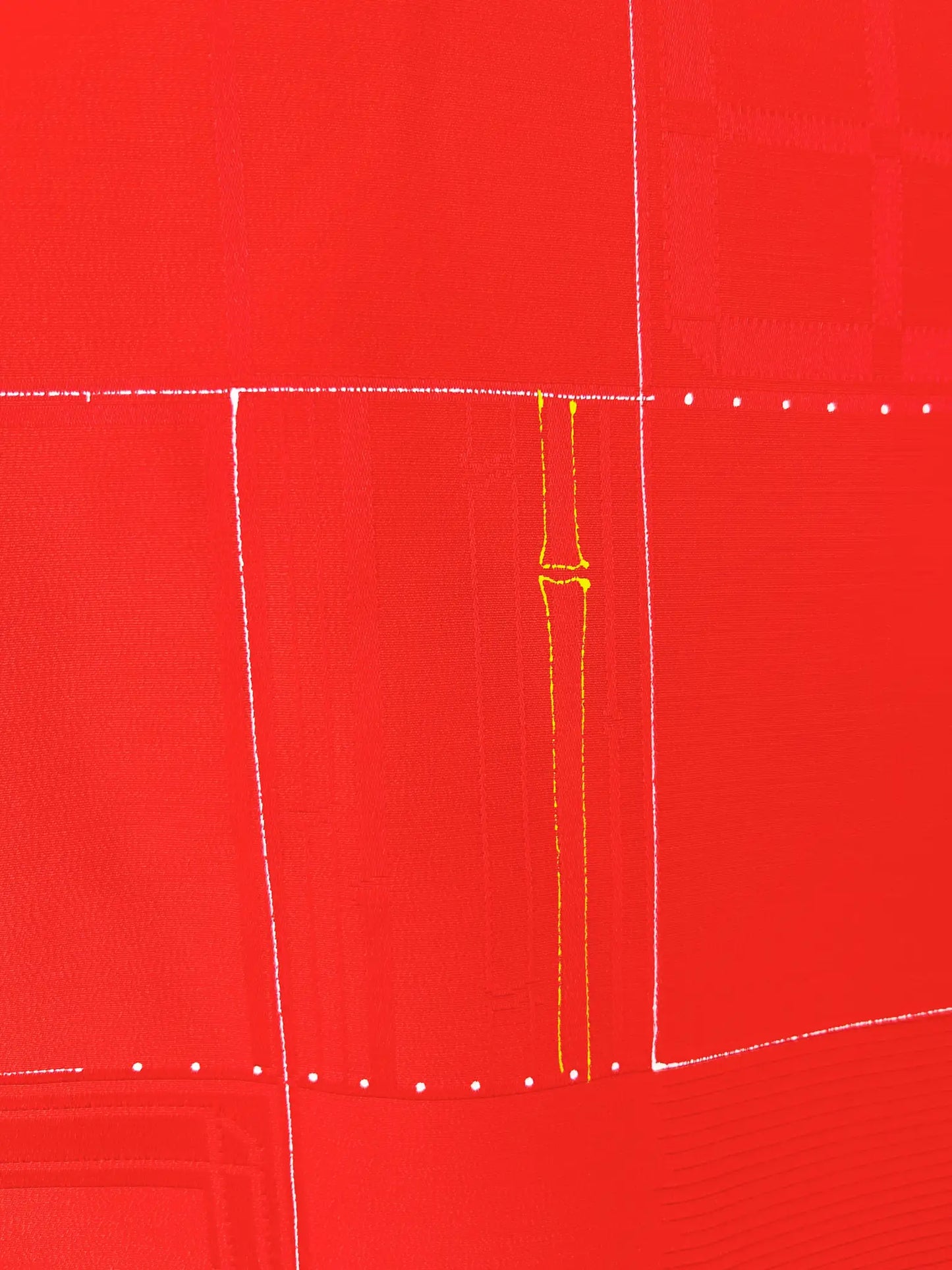 Vintage Color Haori - Red Bamboo lattice -