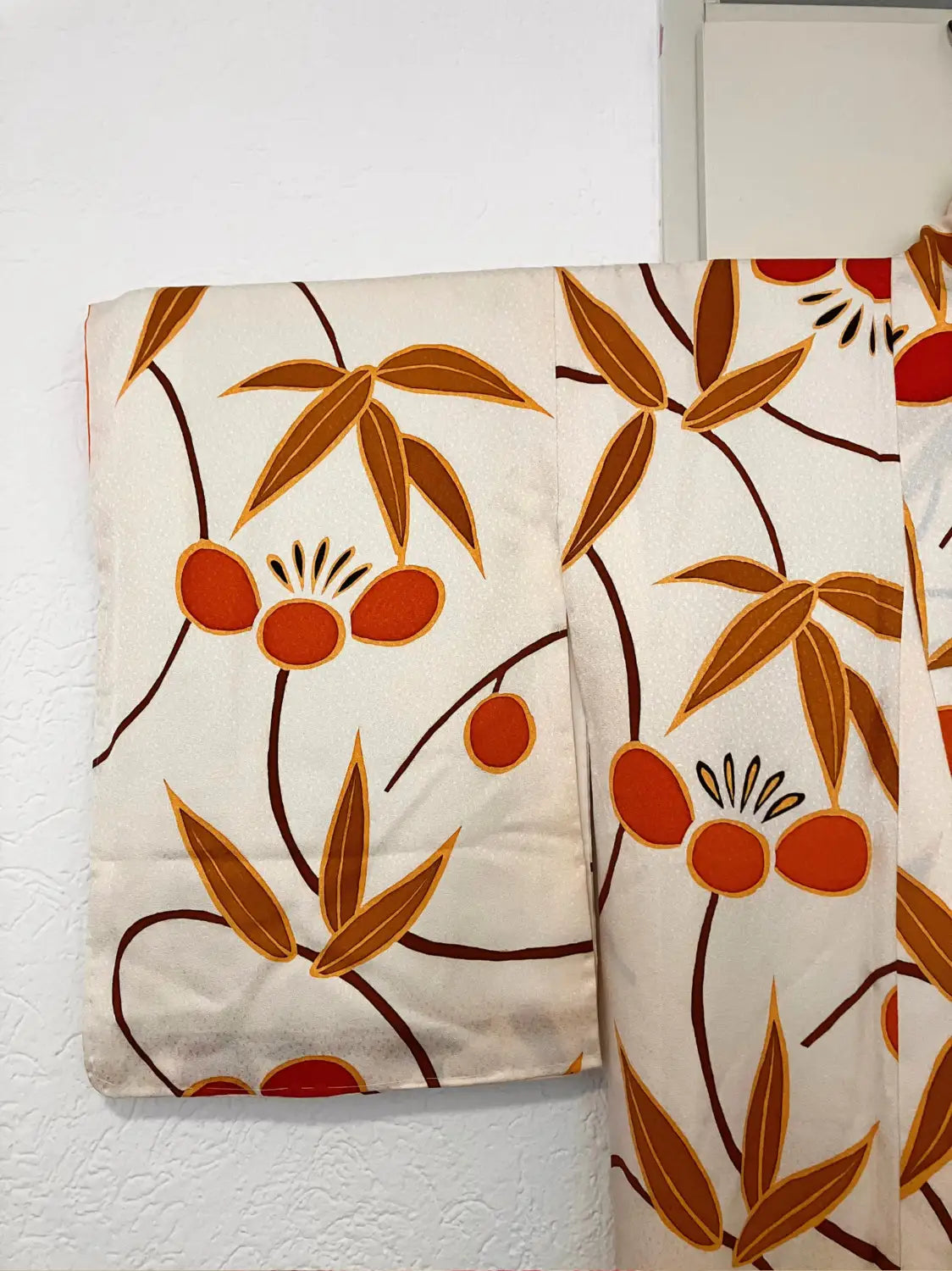 kimono Komon vintage - Bénédictions blanches de la récolte -