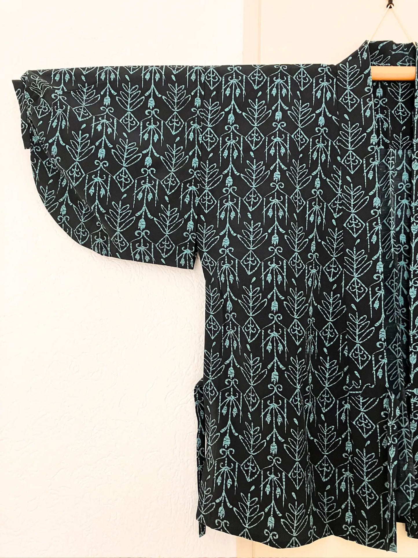 Vintage Kurzer Kimono - Navy Mebuki -