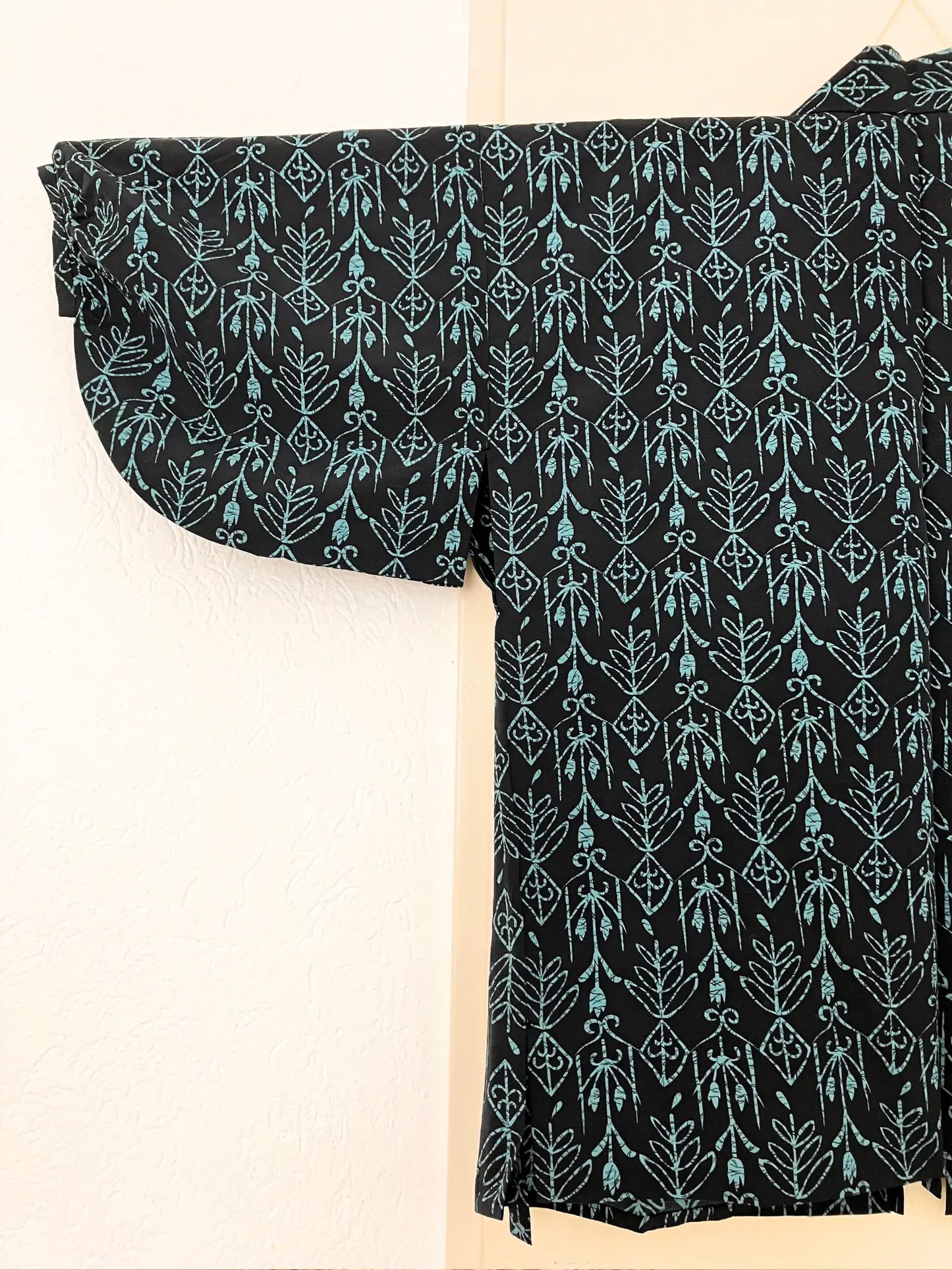 Vintage Kurzer Kimono - Navy Mebuki -