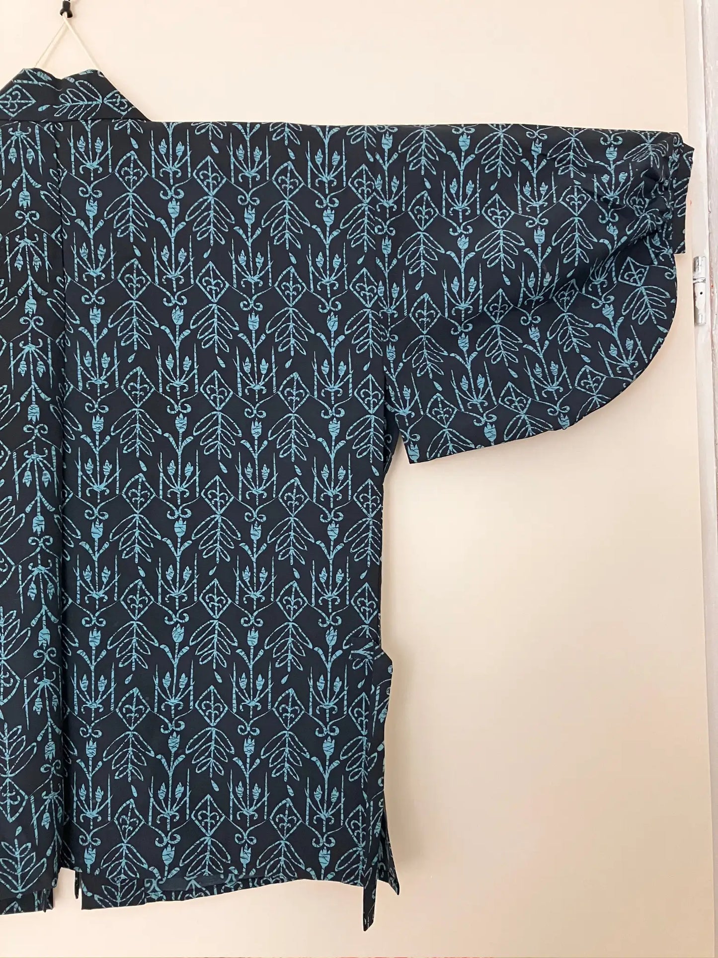 Vintage Kurzer Kimono - Navy Mebuki -