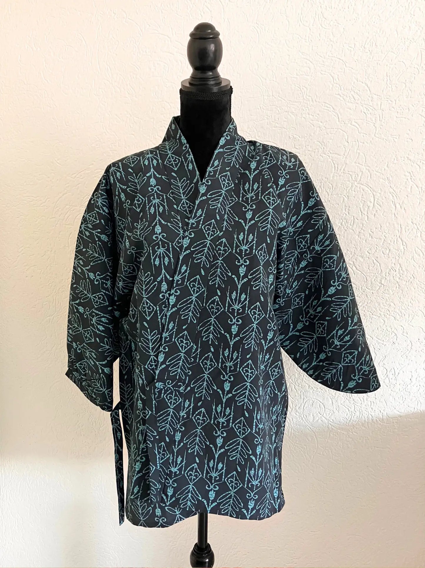 Vintage Kurzer Kimono - Navy Mebuki -