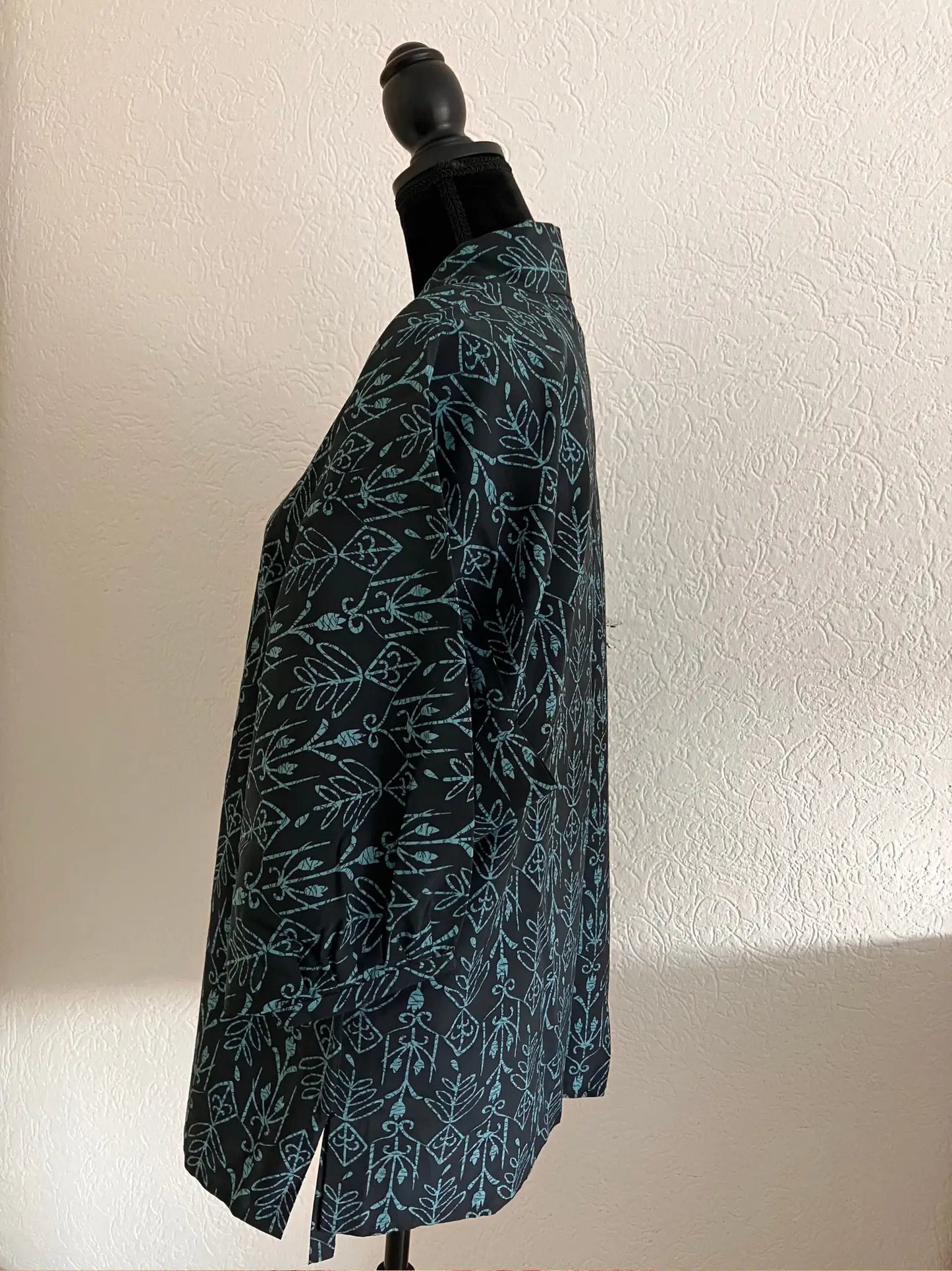 Vintage Kurzer Kimono - Navy Mebuki -