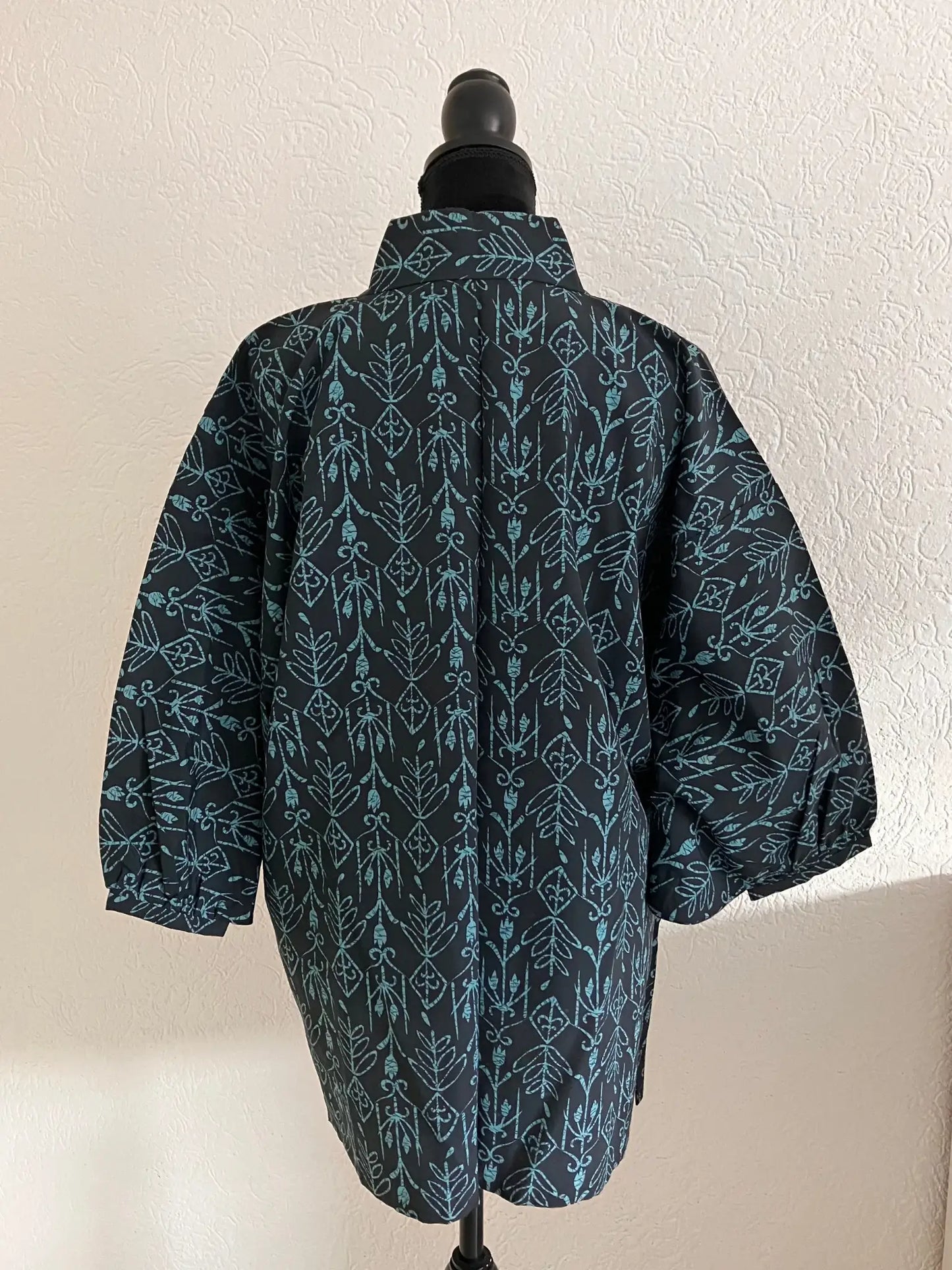 Vintage Kurzer Kimono - Navy Mebuki -