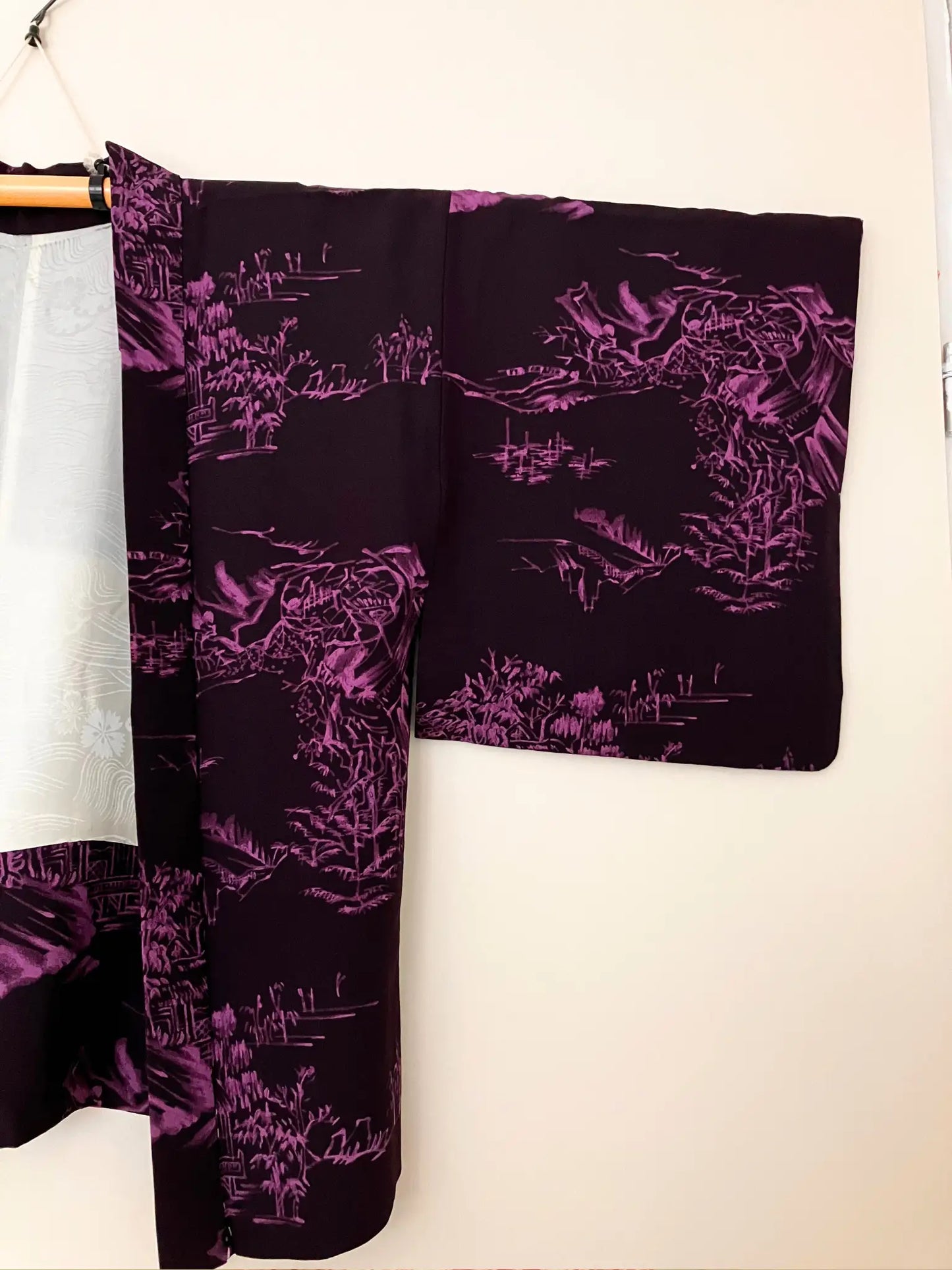 Vintage Color Haori -  Purple Old Japanese Mountain Village House-