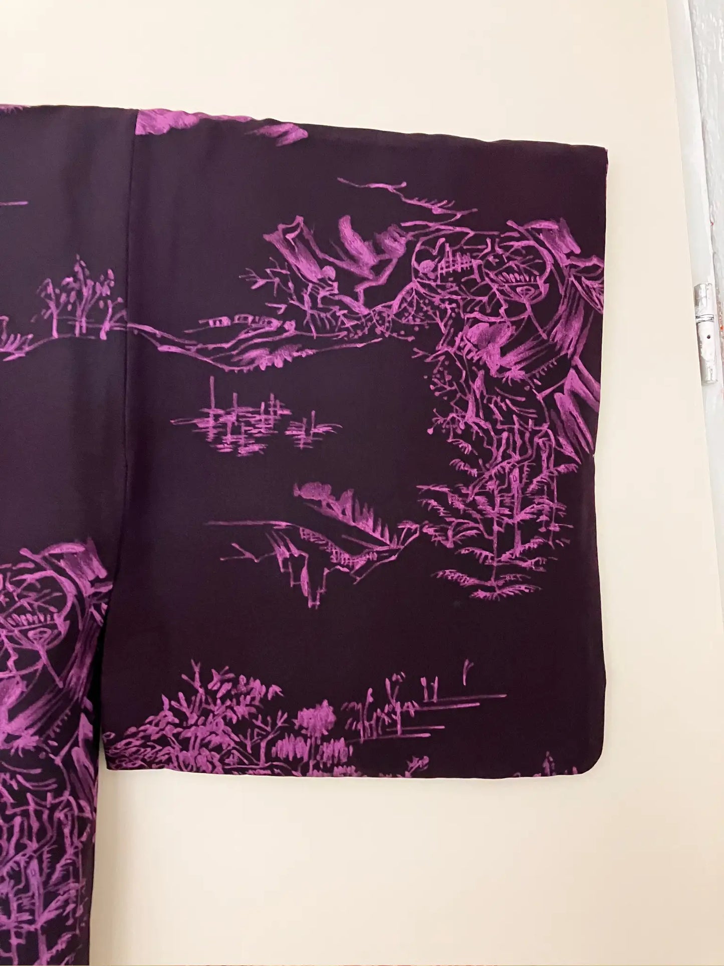 Vintage Color Haori -  Purple Old Japanese Mountain Village House-