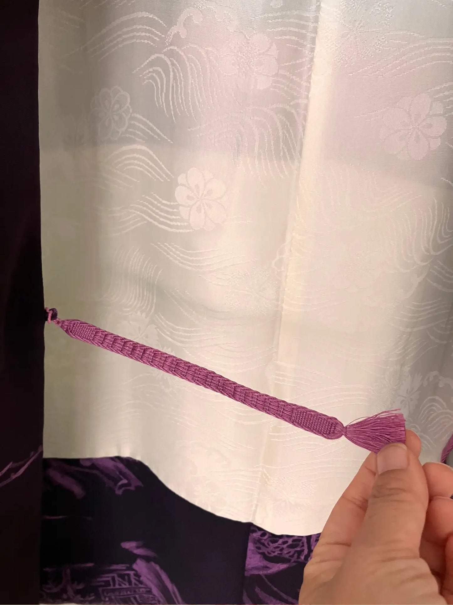 Vintage Color Haori -  Purple Old Japanese Mountain Village House-