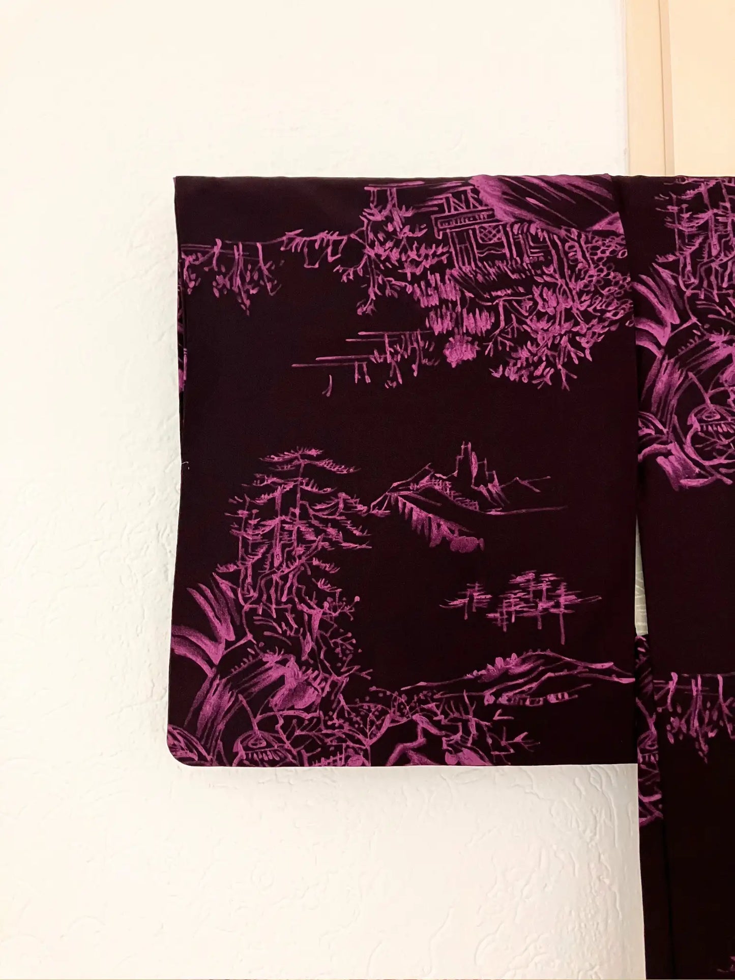 Vintage Color Haori -  Purple Old Japanese Mountain Village House-