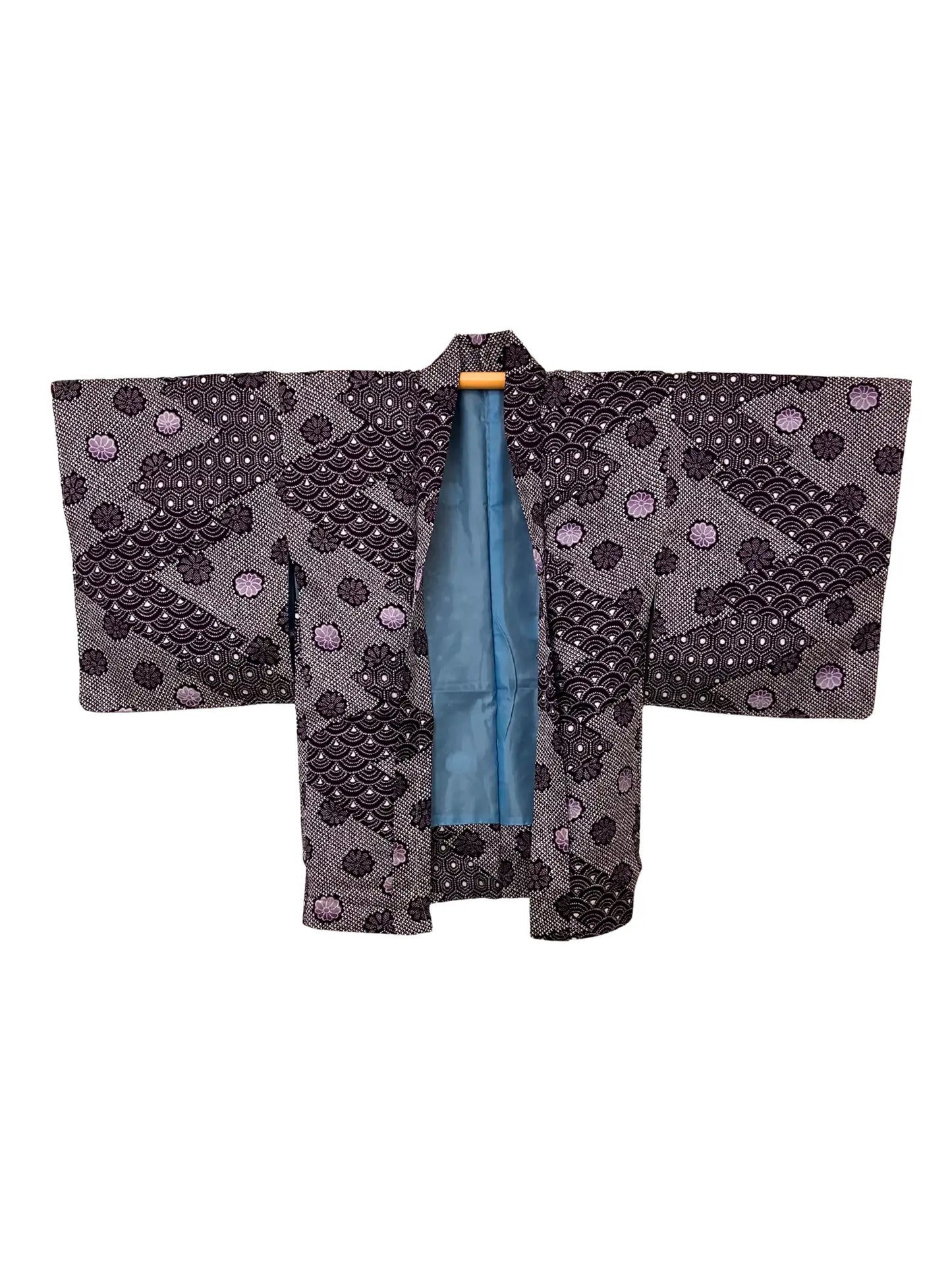 Vintage Color Haori - Purple  Shibori Inazuma -