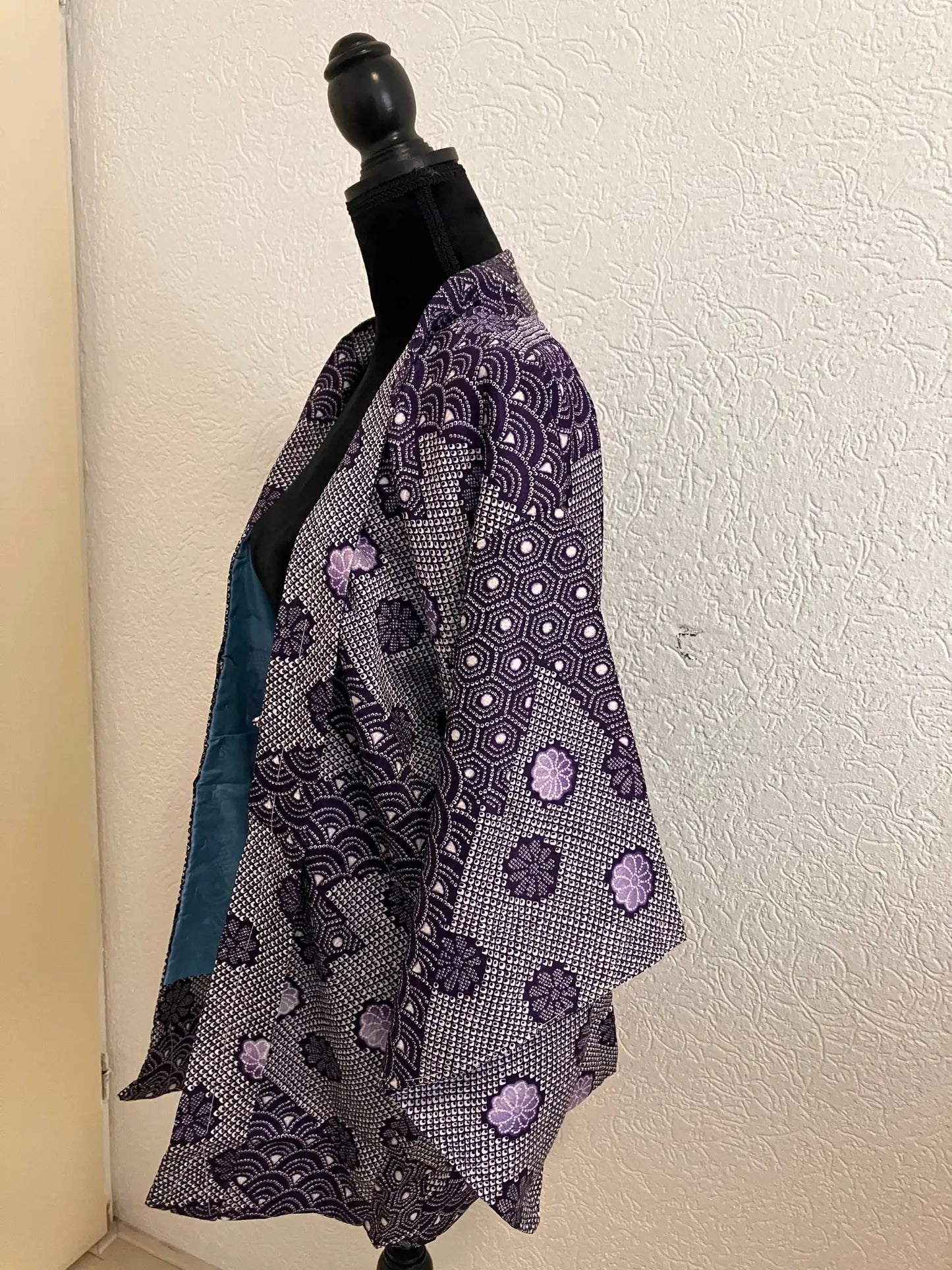Vintage Color Haori - Purple  Shibori Inazuma -
