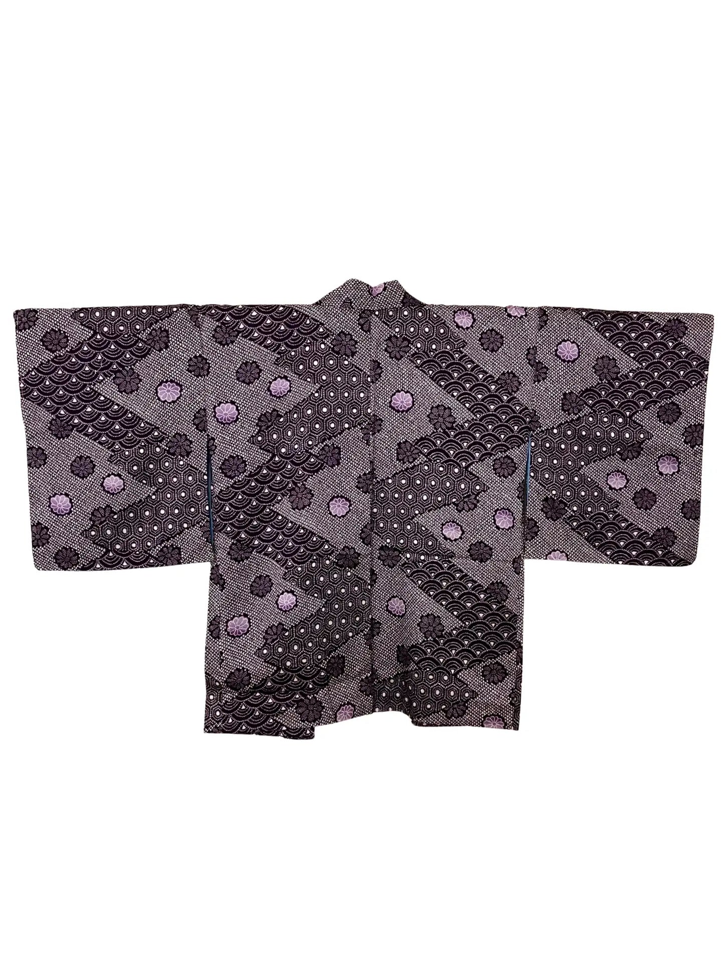 Vintage Color Haori - Purple  Shibori Inazuma -