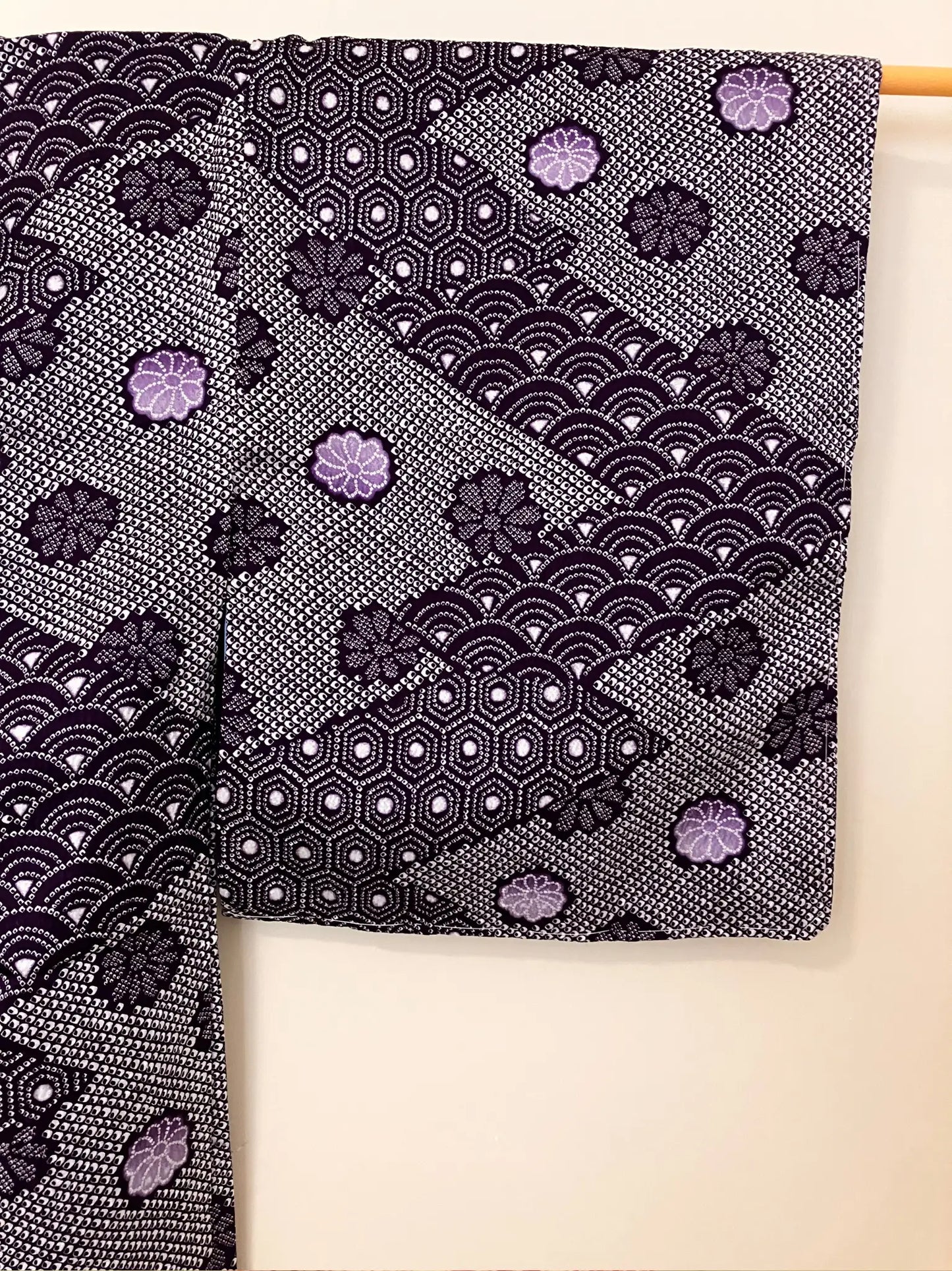 Vintage Color Haori - Purple  Shibori Inazuma -