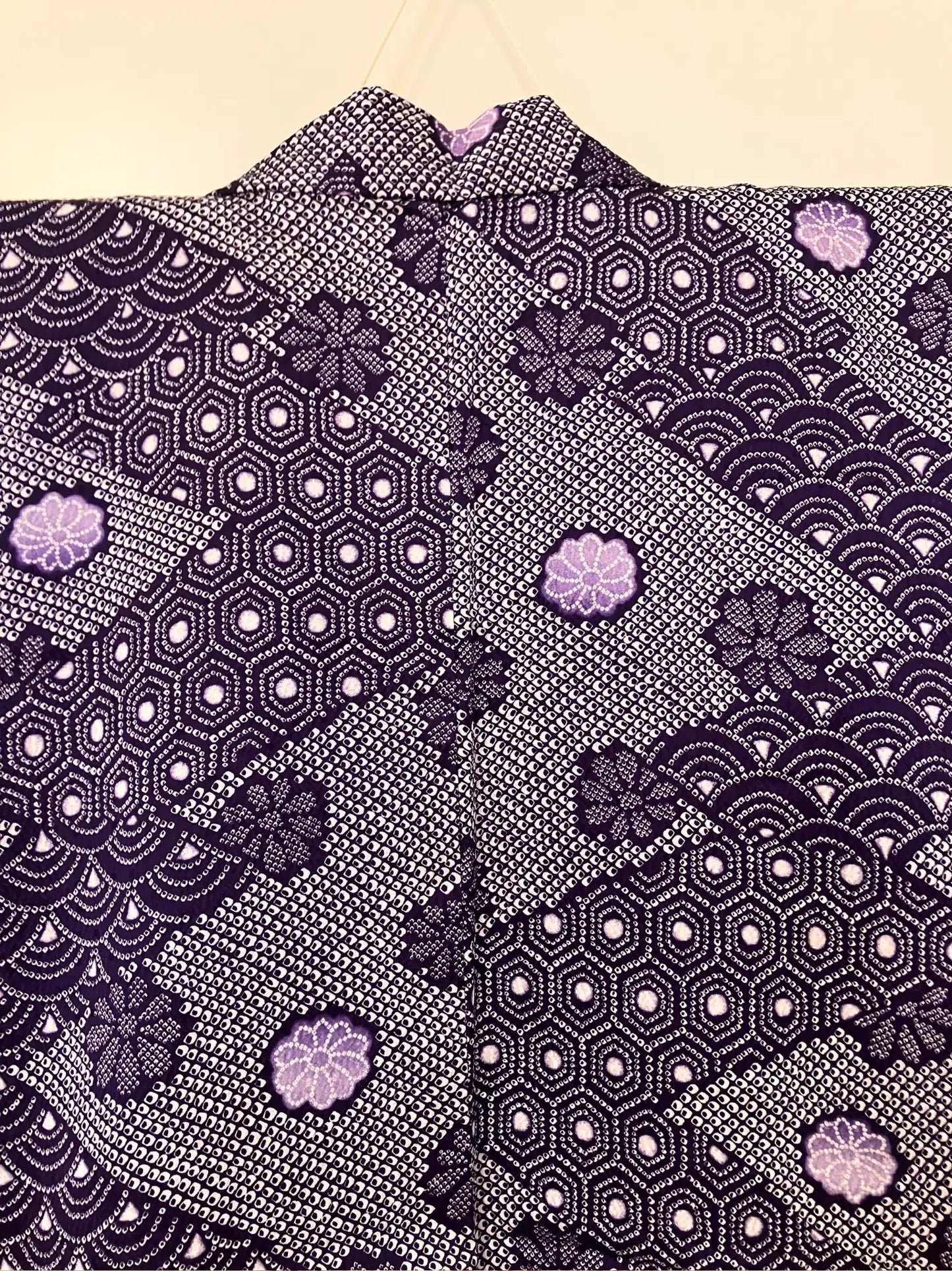 Vintage Color Haori - Purple  Shibori Inazuma -