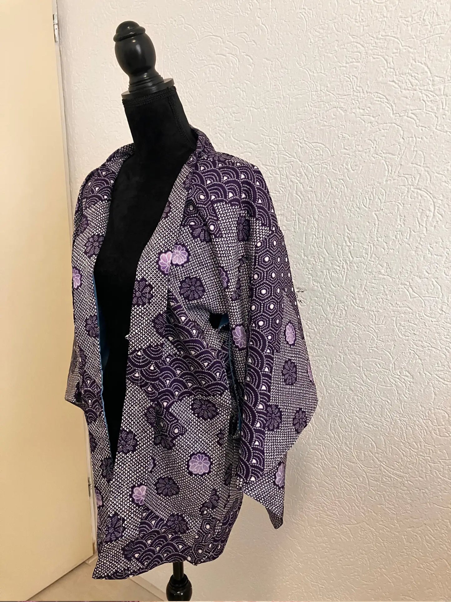Vintage Color Haori - Purple  Shibori Inazuma -