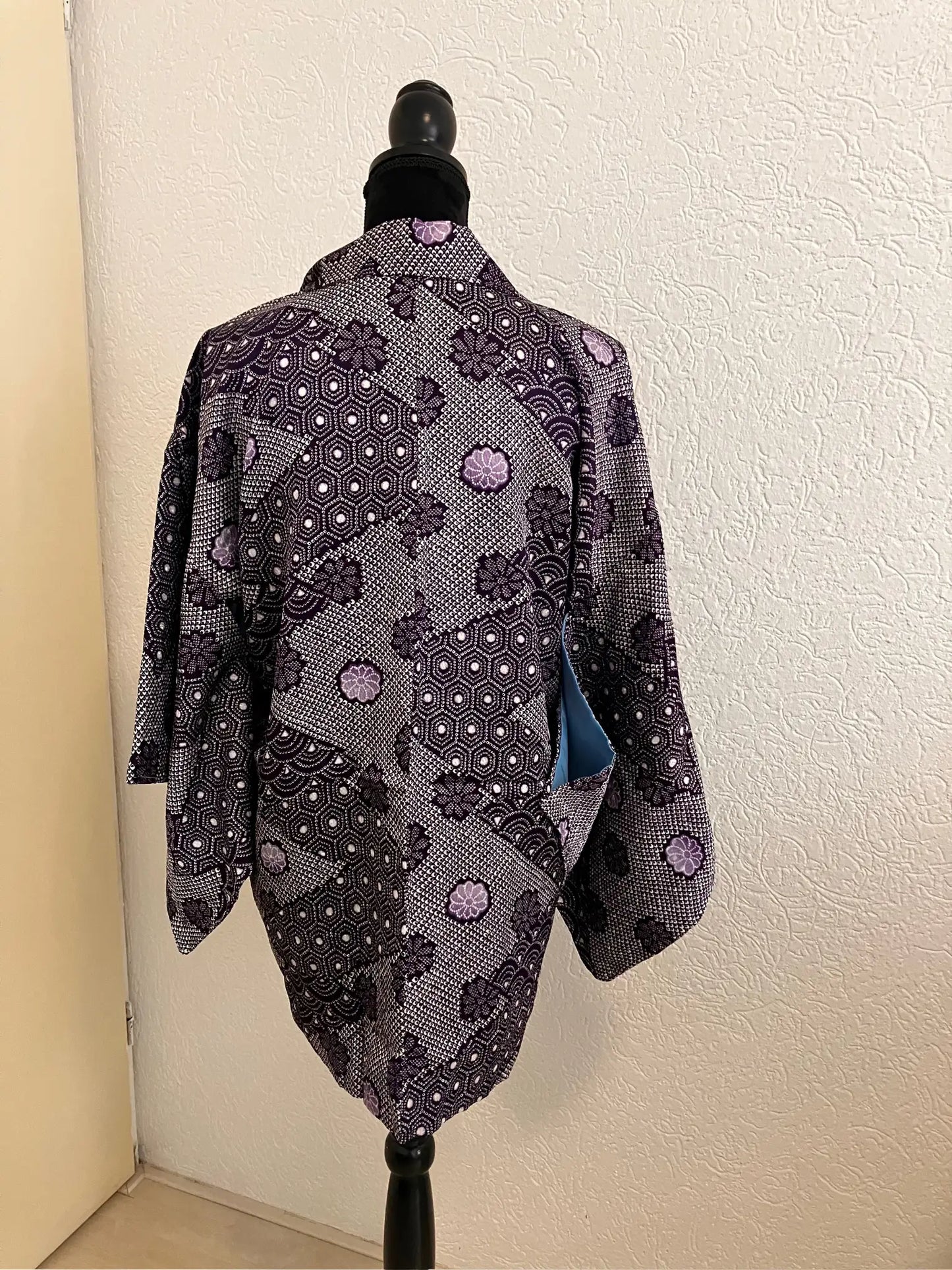 Vintage Color Haori - Purple  Shibori Inazuma -