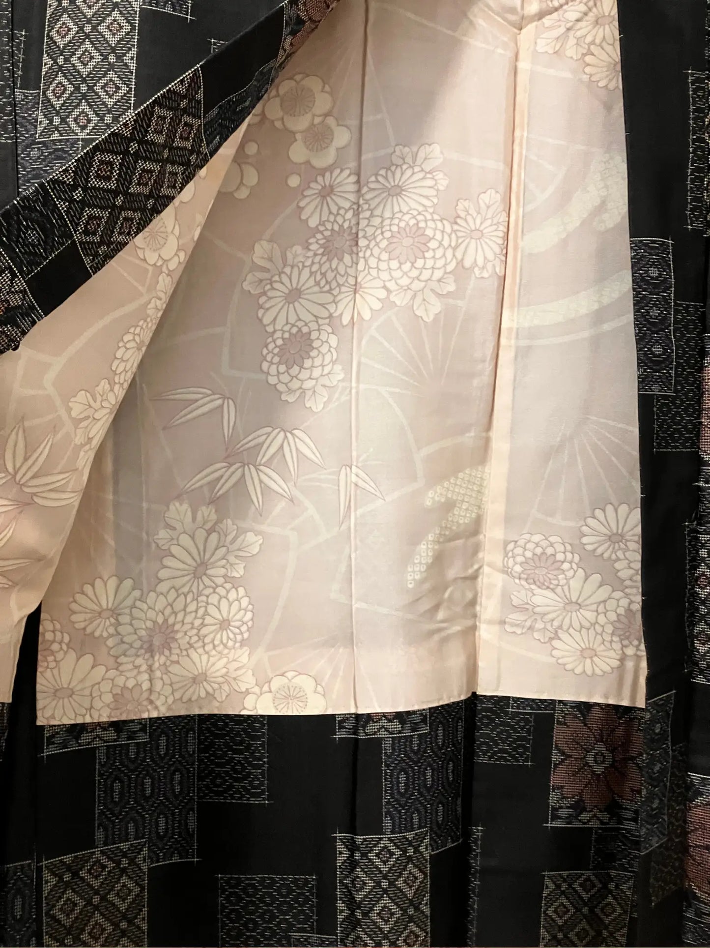 Vintage Haori - Schwarze Glückskarte -