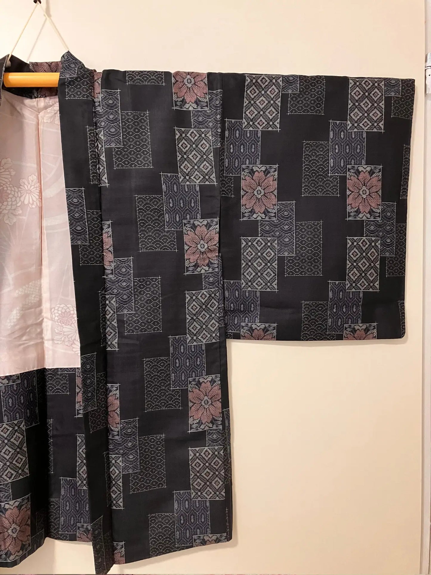 Vintage Haori - Schwarze Glückskarte -