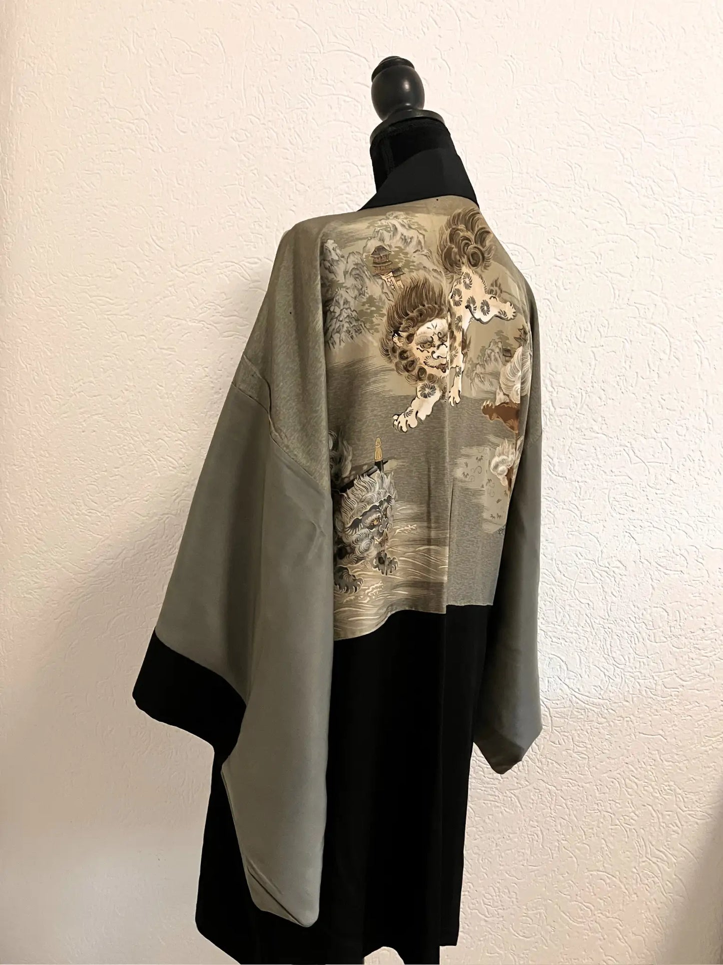 Vintage Black Haori - koma-inu -