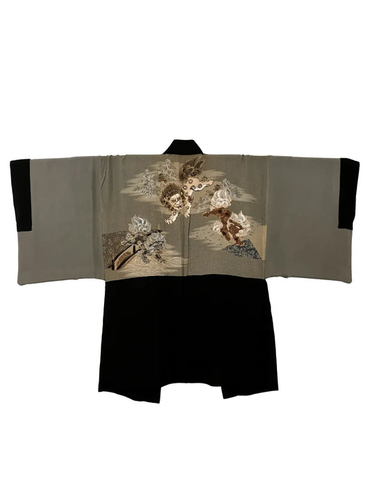 Vintage Black Haori - koma-inu -