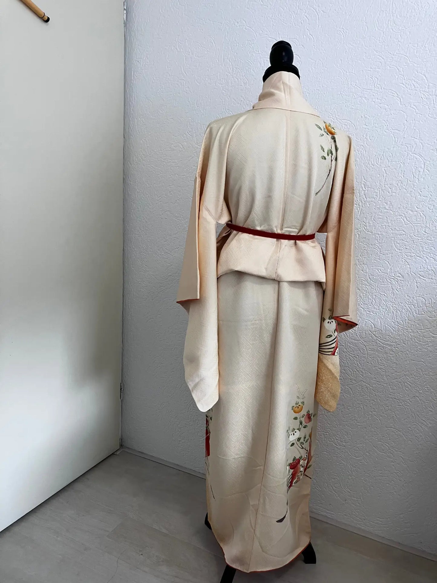 Vintage  homongi kimono - Creamwhite  Sensu and tachibana - Hallelujah original arrange