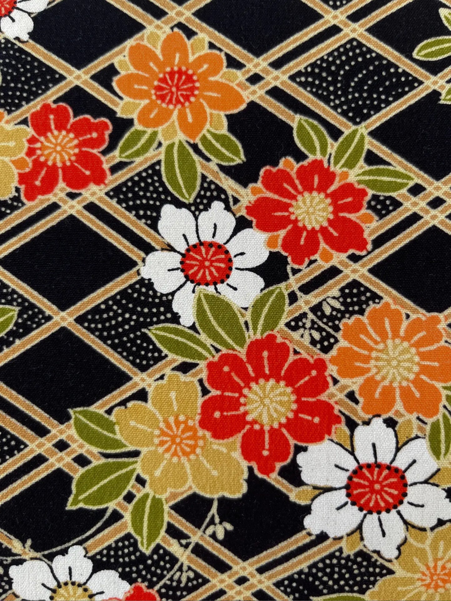 Vintage Haori - Schwarz Volle Blütenpracht. -