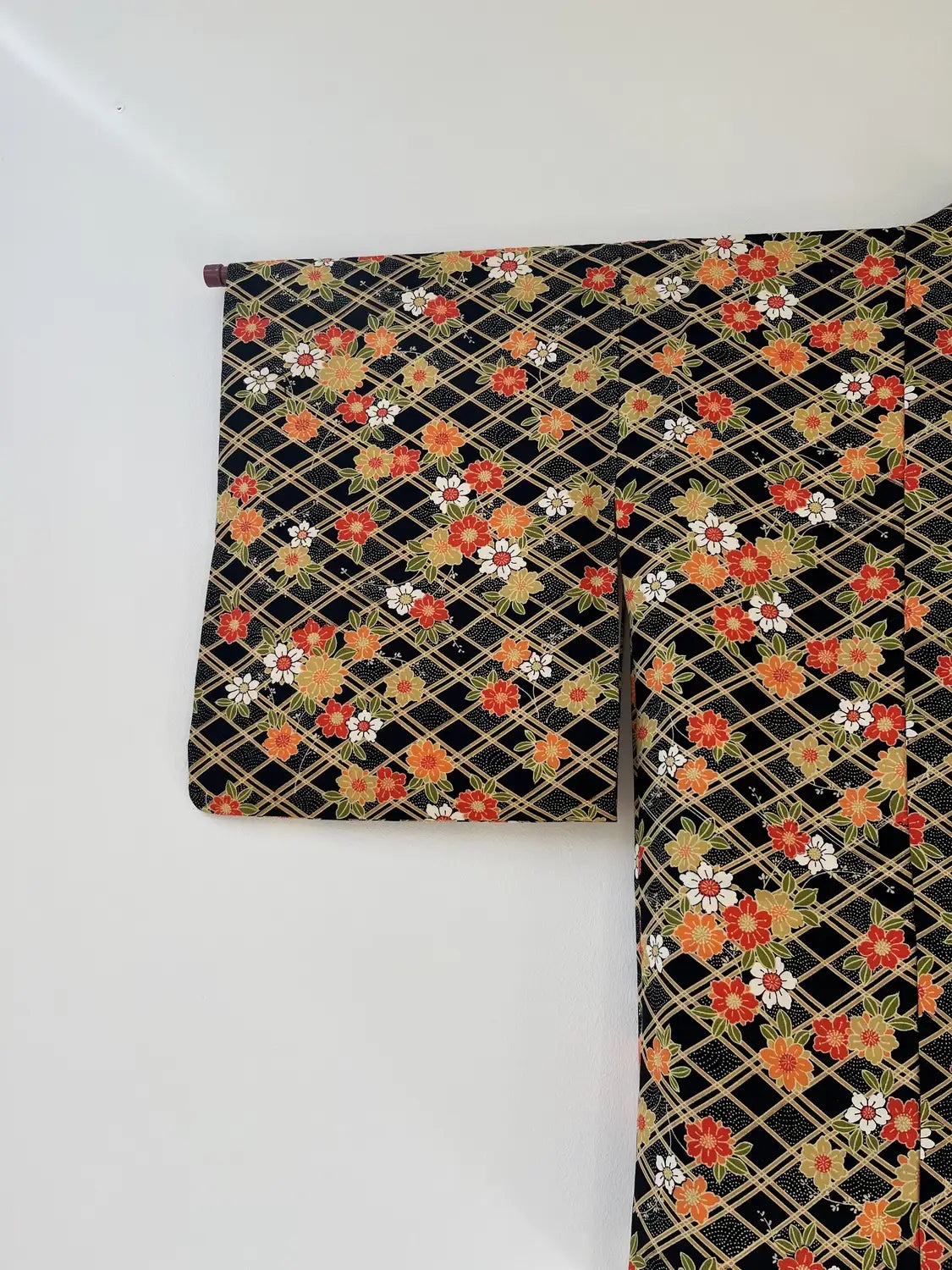 Vintage Haori - Schwarz Volle Blütenpracht. -