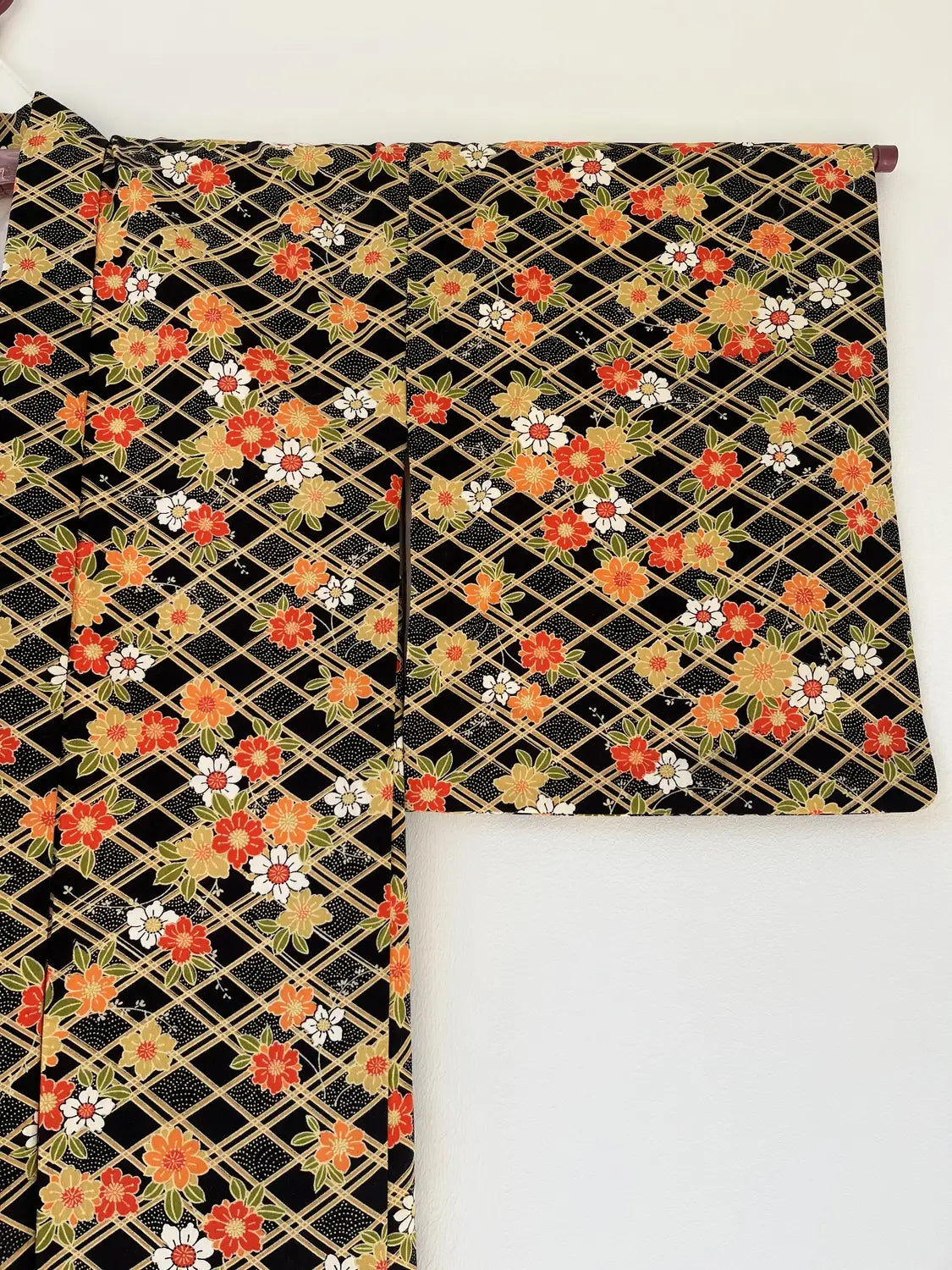 Vintage Haori - Schwarz Volle Blütenpracht. -