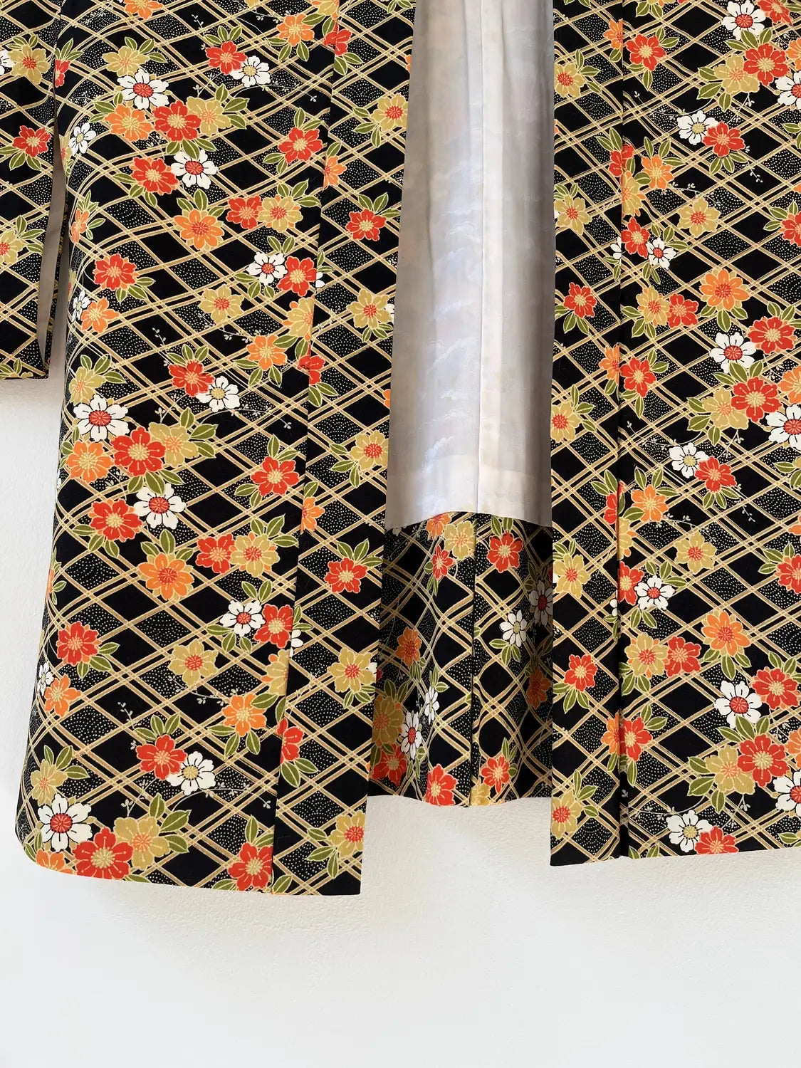 Vintage Haori - Schwarz Volle Blütenpracht. -