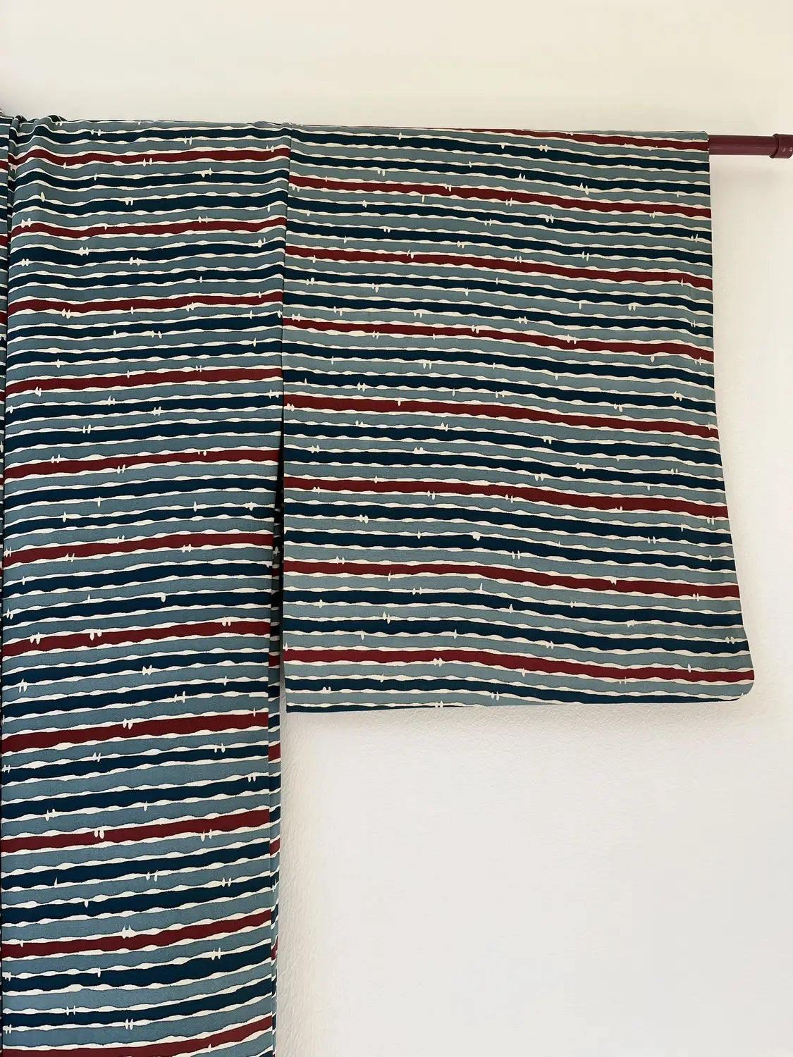 Vintage Color Haori - Blue horizontal stripes -