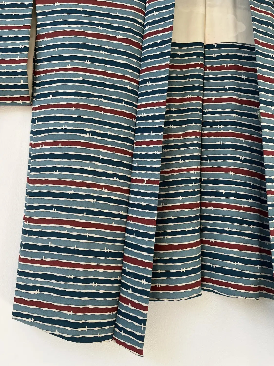 Vintage Color Haori - Blue horizontal stripes -