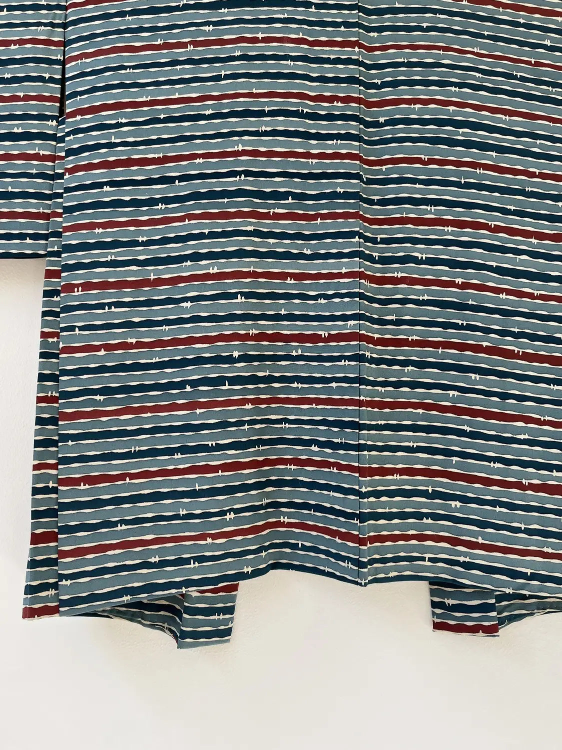 Vintage Color Haori - Blue horizontal stripes -