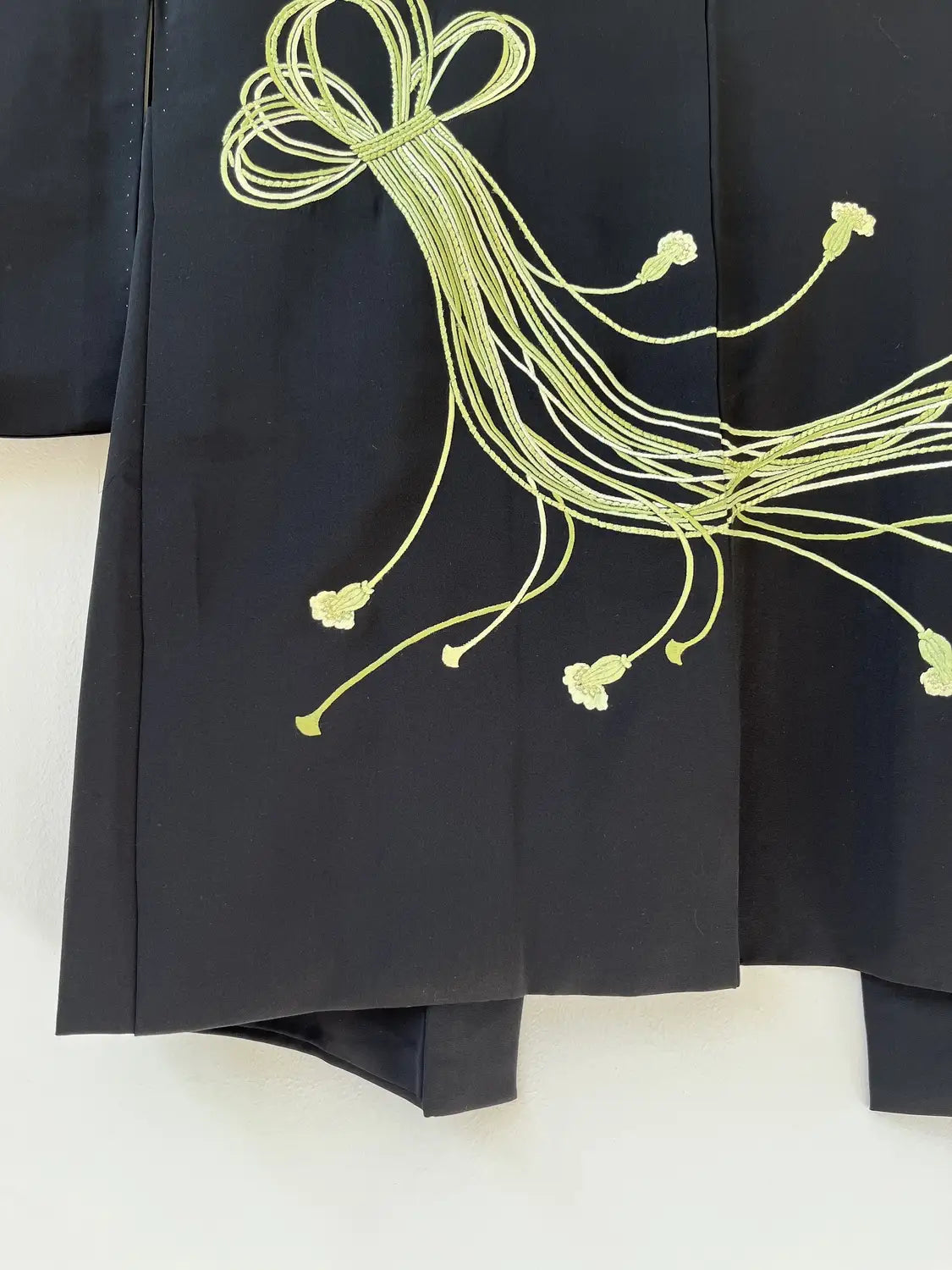 vintage Black Haori - Bundle de broderie verte -