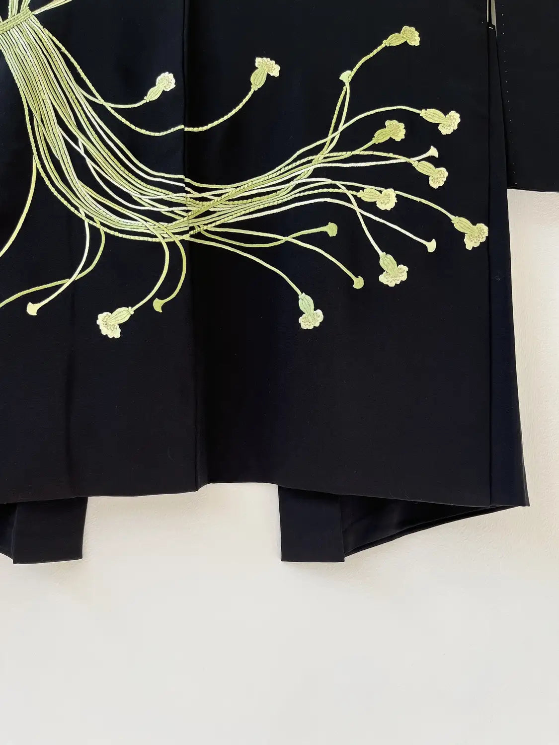 vintage Black Haori - Bundle de broderie verte -