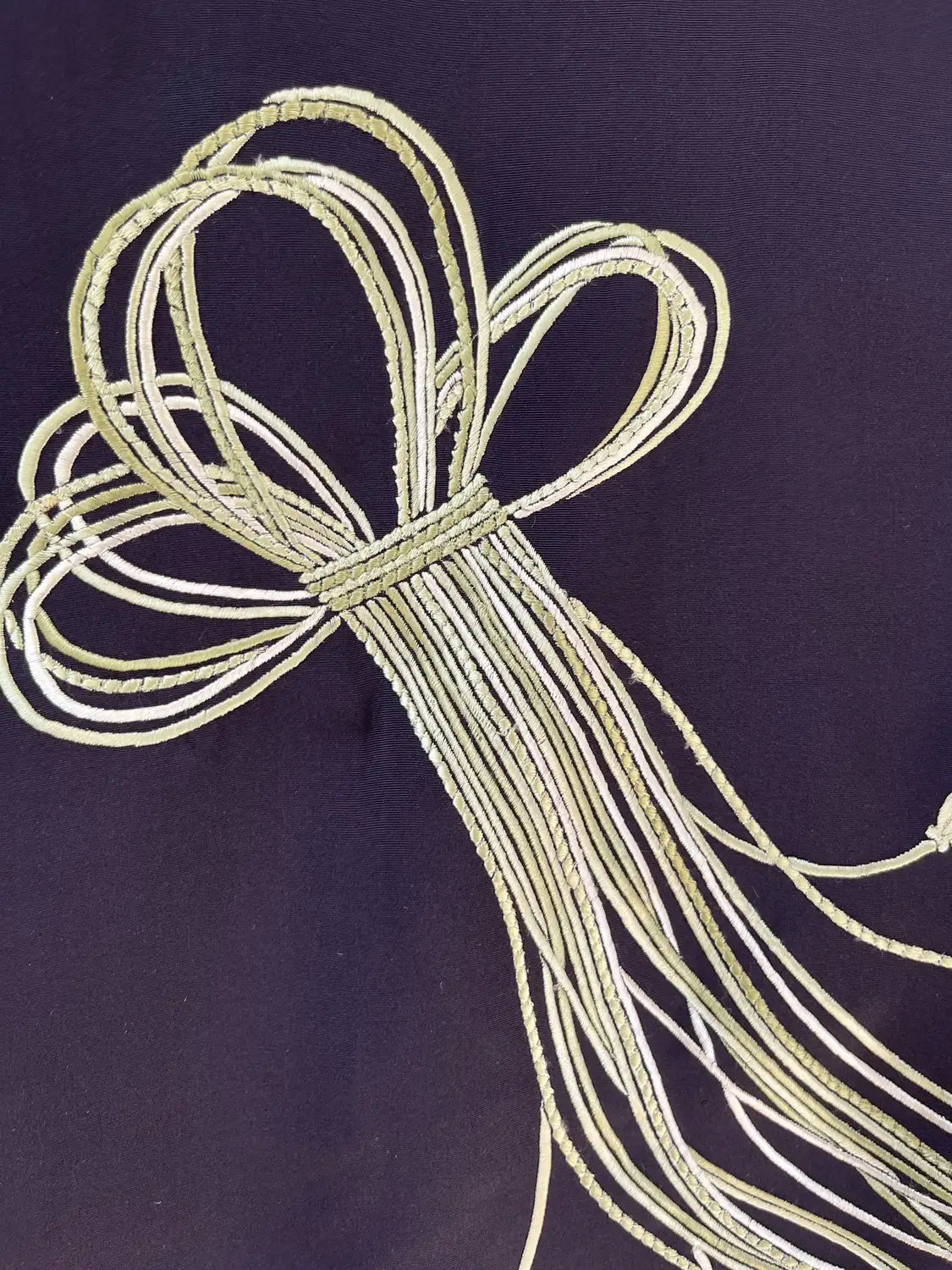 vintage Black Haori - Bundle de broderie verte -