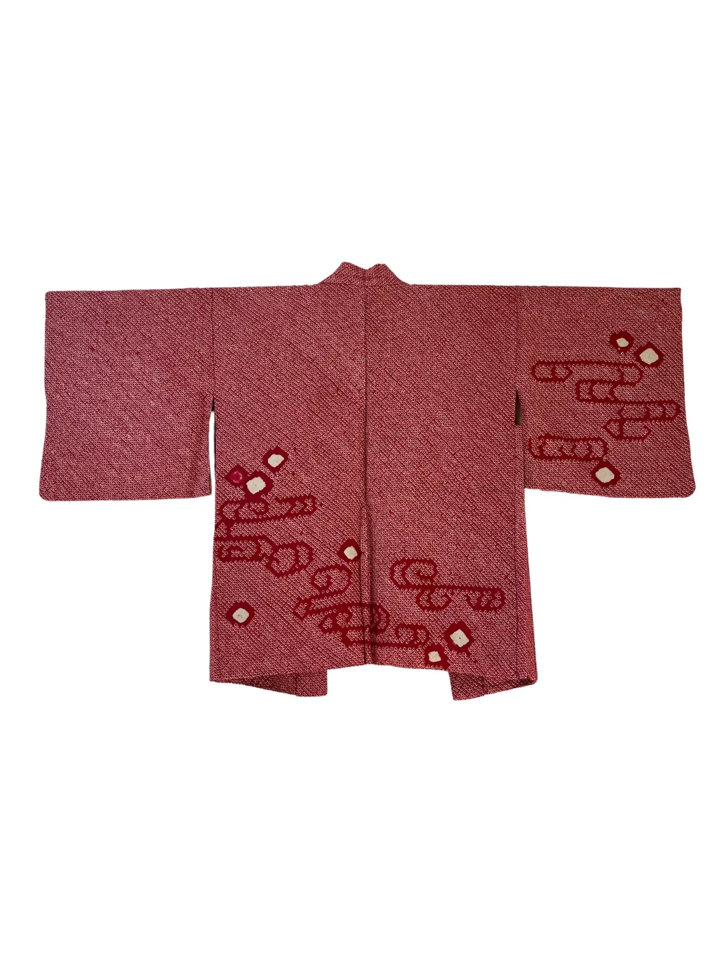 Vintage kleur Haori - Rood E-gasumi -