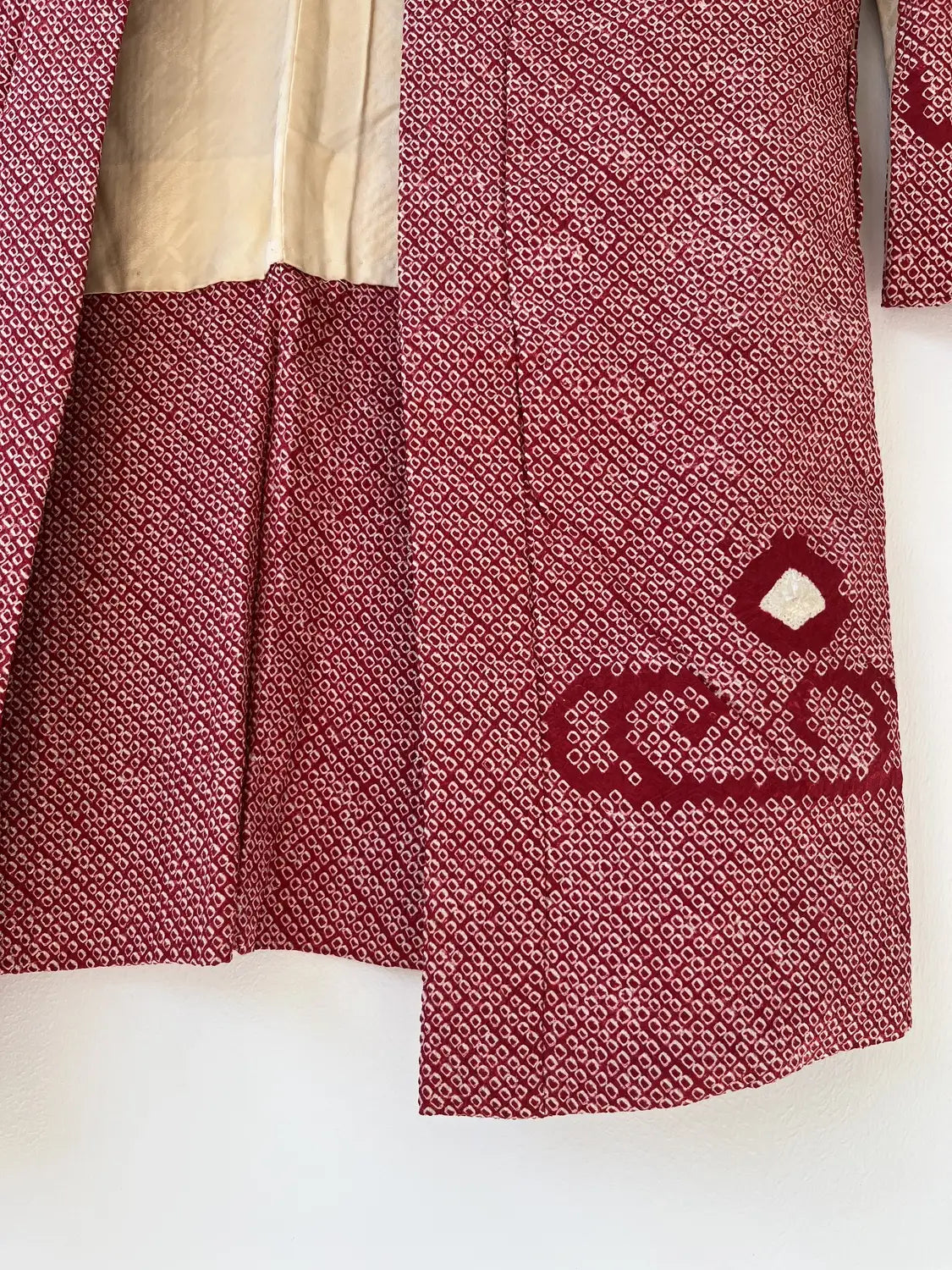 Vintage kleur Haori - Rood E-gasumi -
